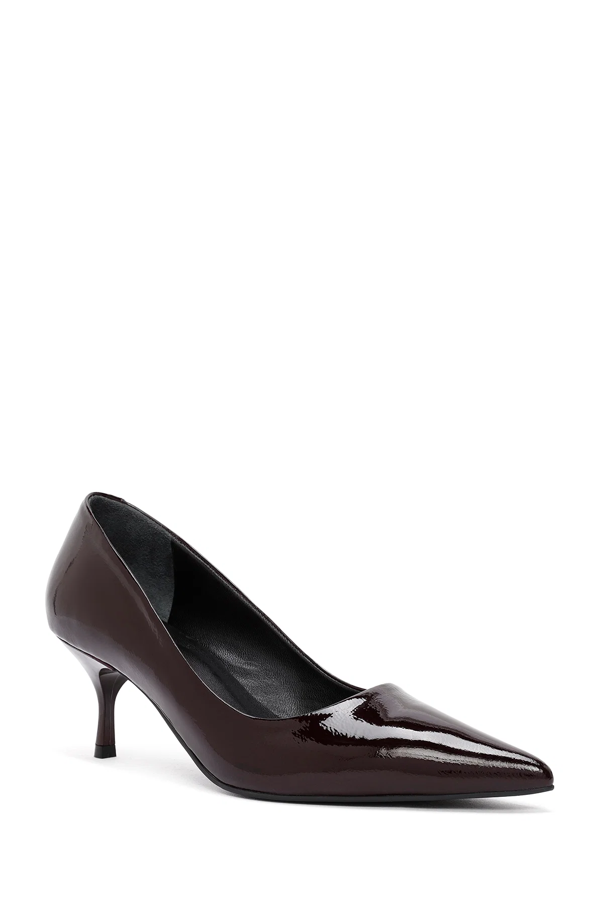 Kadın Bordo İnce Topuklu Deri Stiletto - Image 7