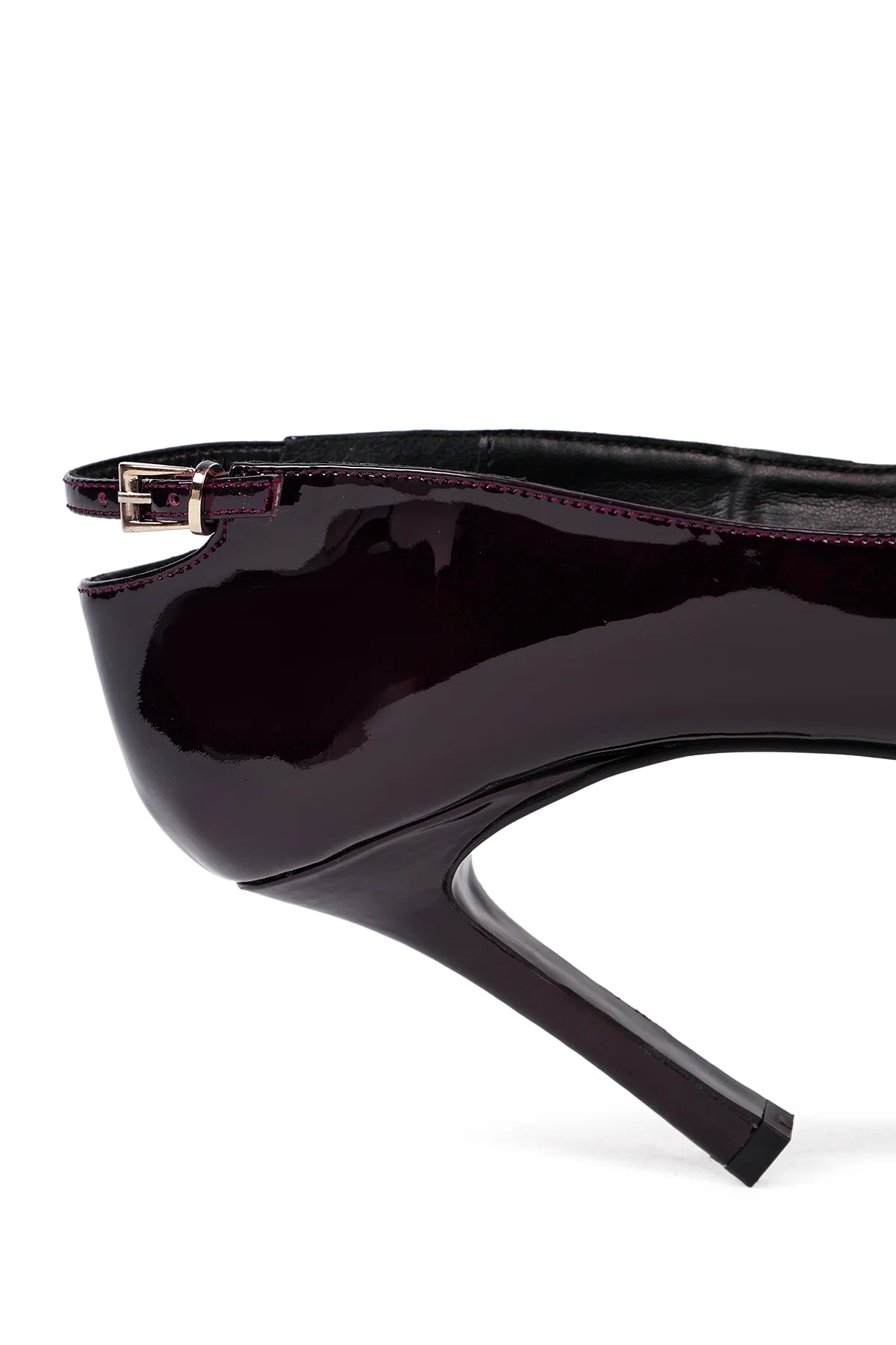 Kadın Bordo İnce Topuklu Rugan Deri Stiletto - Image 10