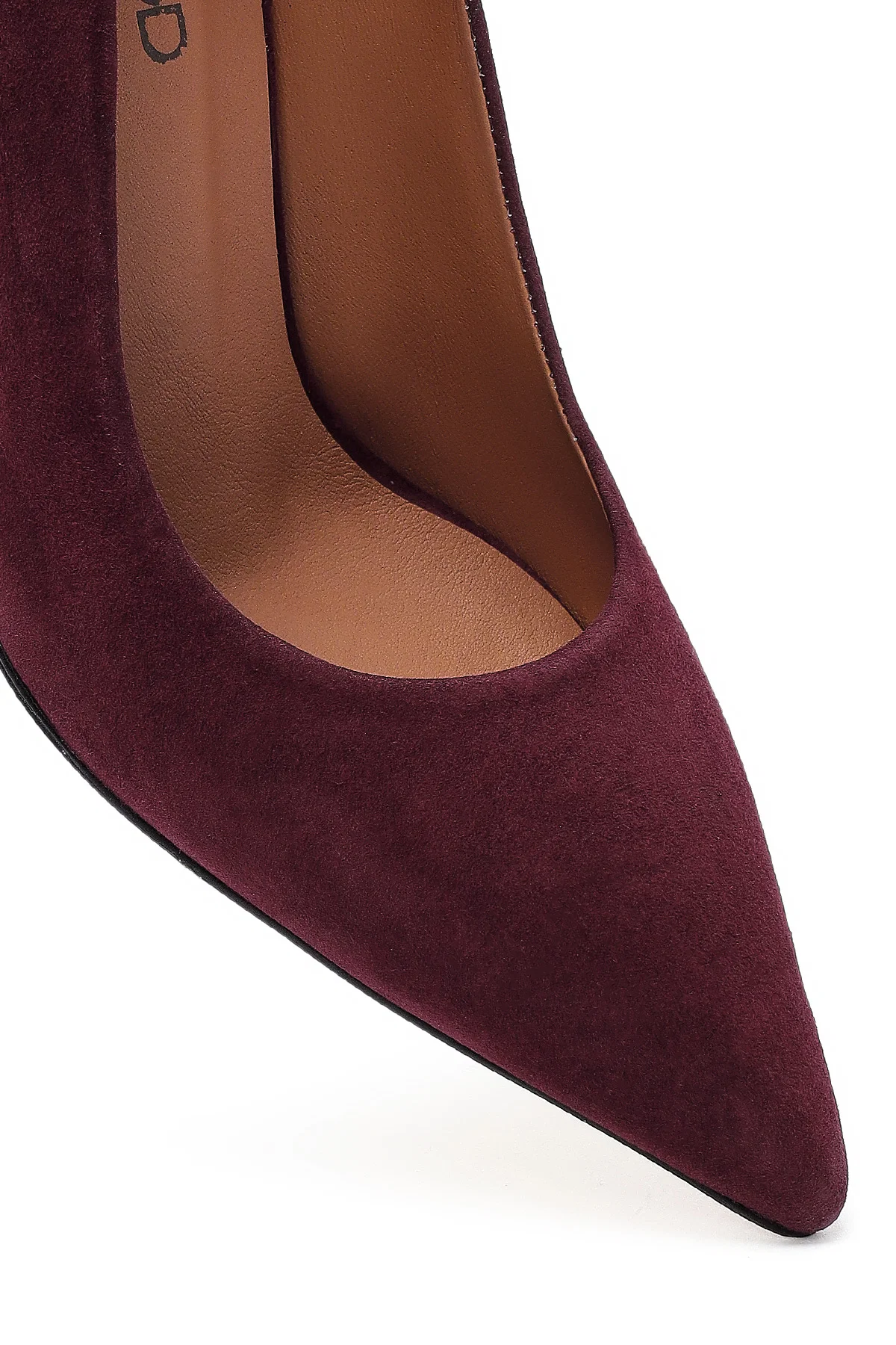 Kadın Bordo İnce Topuklu Süet Deri Stiletto - Image 10