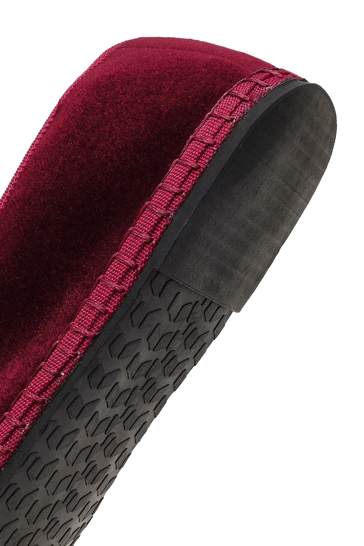 Kadın Bordo Kumaş Loafer - Image 8