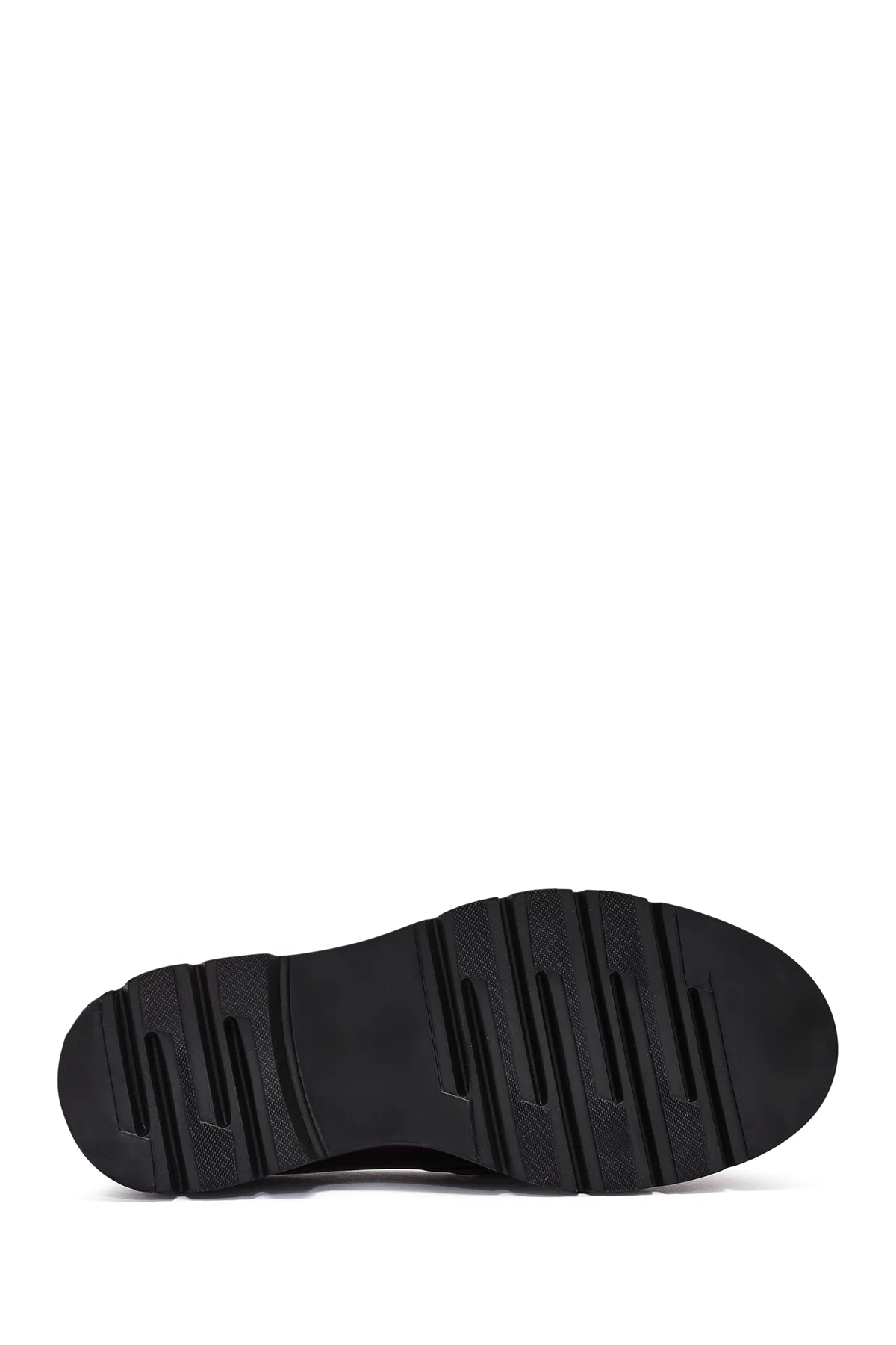 Kadın Bordo Toka Detaylı Rugan Deri Maskülen Loafer - Image 4