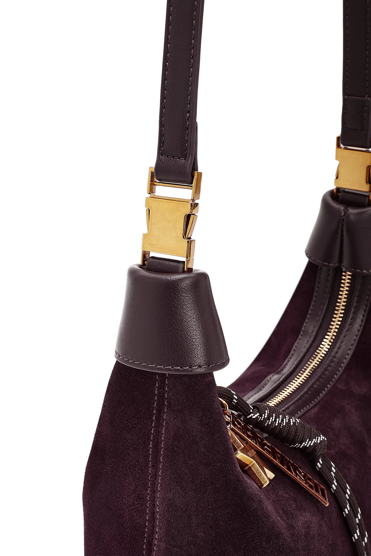 Kadın Bordo Uzun Askılı Süet Deri Mini Kol Çantası - Image 10