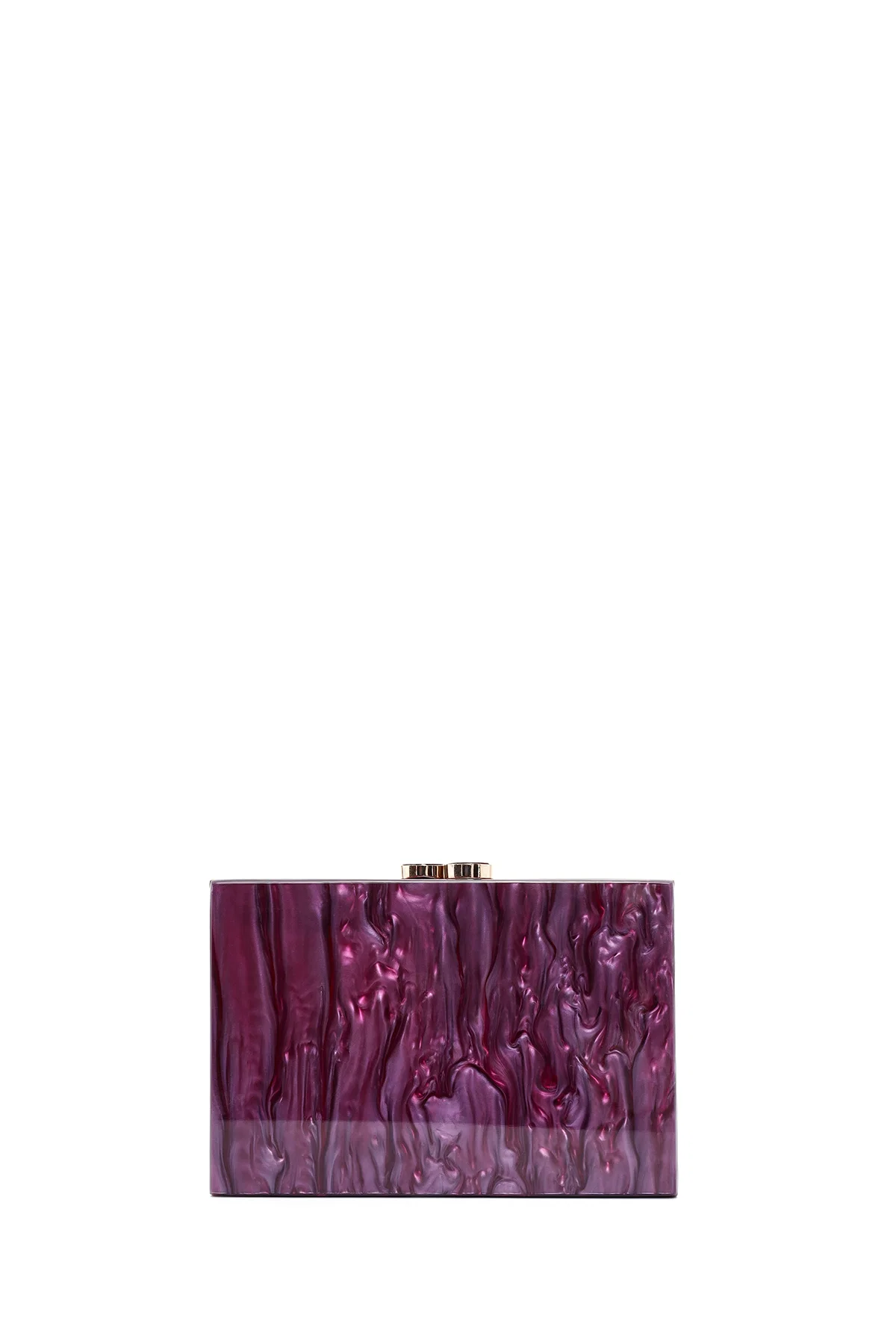Kadın Bordo Uzun Zincir Askılı Mini Kutu Portföy Çanta - Image 4