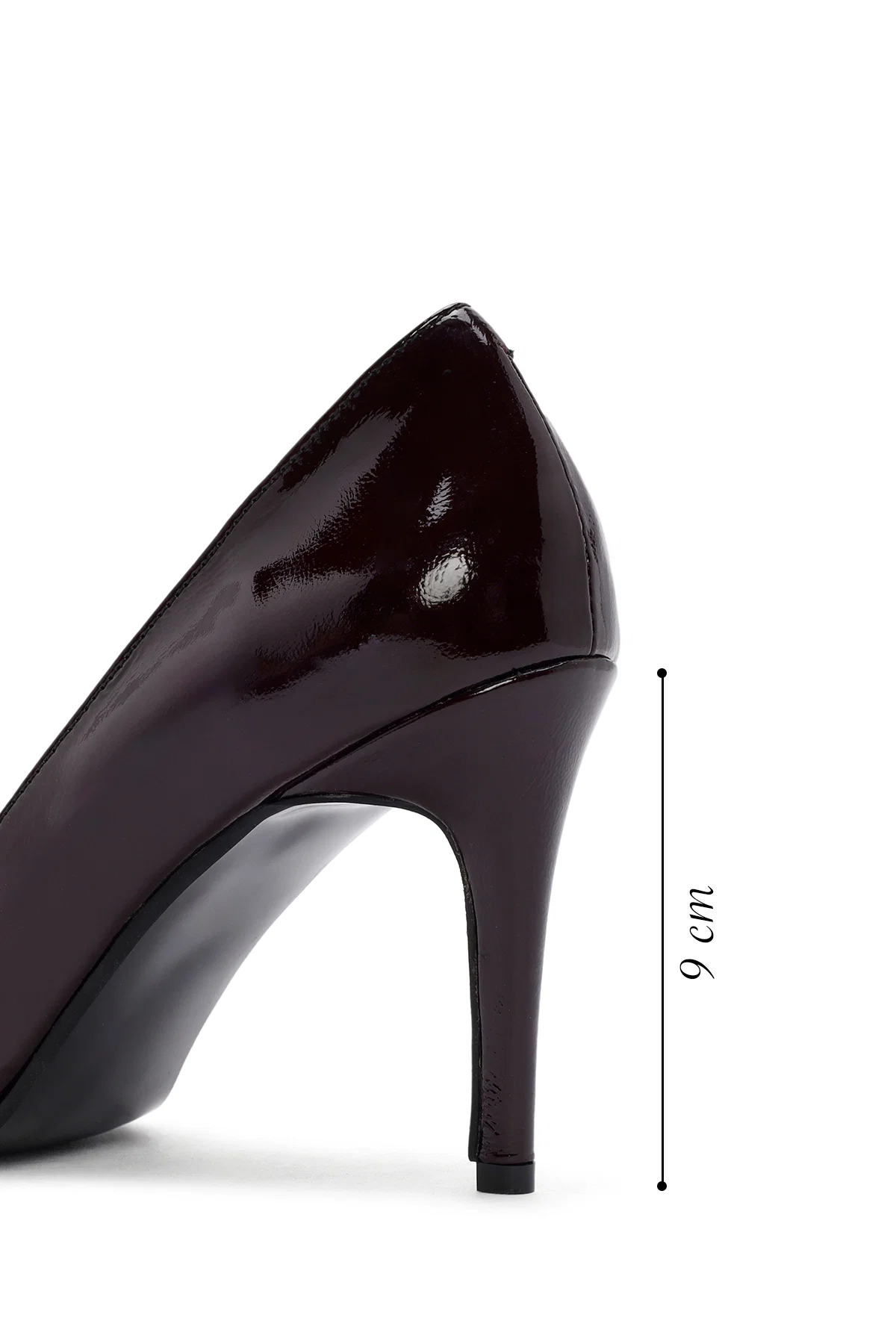 Kadın Bordo Yüksek İnce Topuklu Rugan Deri Stiletto - Image 2