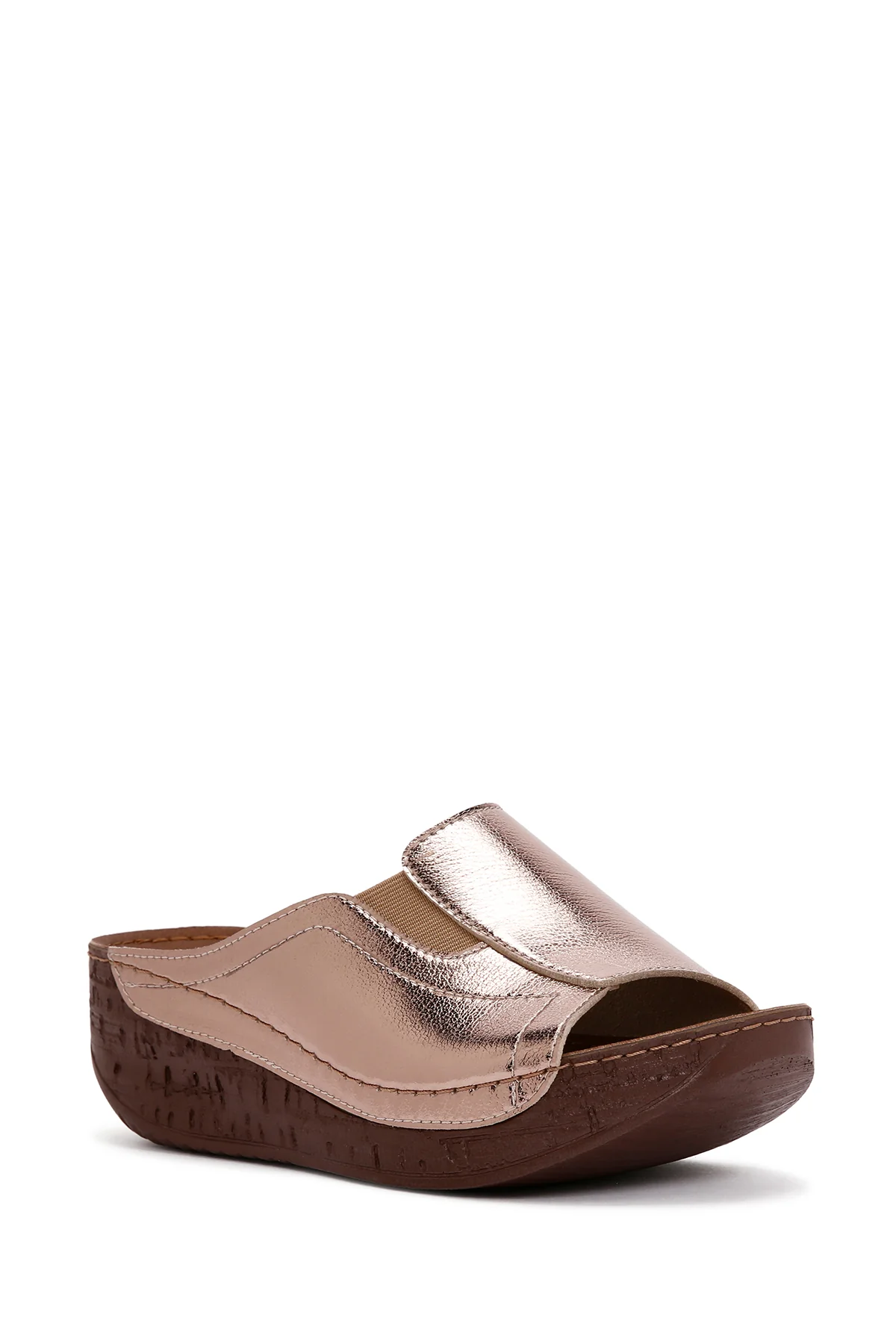 Kadın Bronz Kalın Tabanlı Comfort Terlik - Image 6
