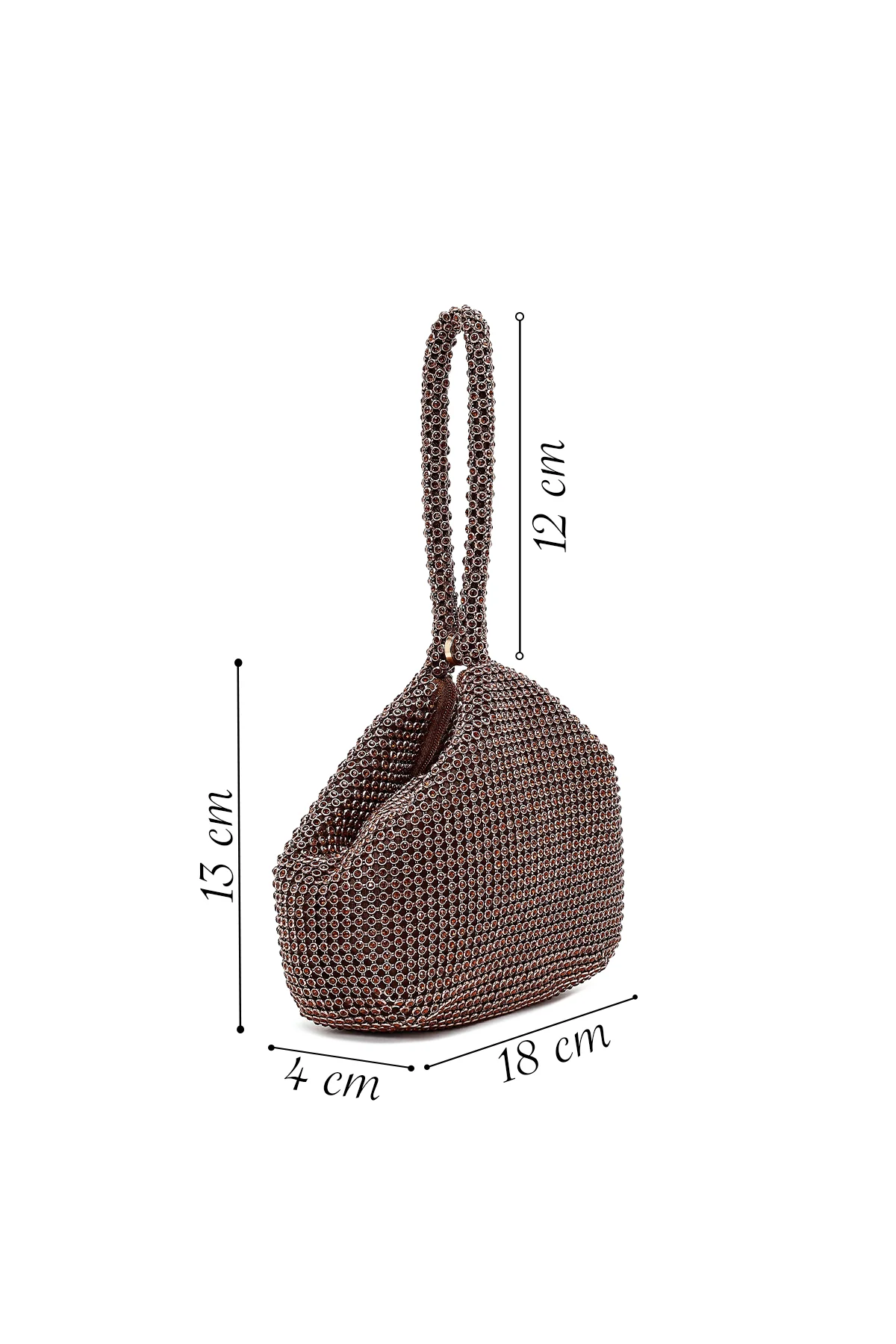 Kadın Bronz Taşlı Mini Abiye Çanta - Image 2