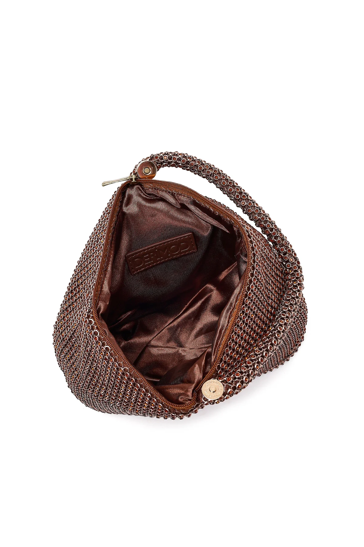 Kadın Bronz Taşlı Mini Abiye Çanta - Image 8