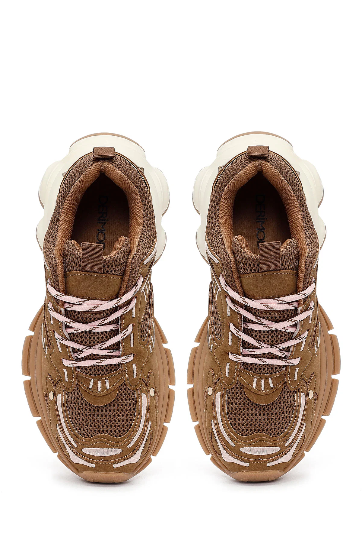 Kadın Camel Bağcıklı Kalın Tabanlı Sneaker - Image 9