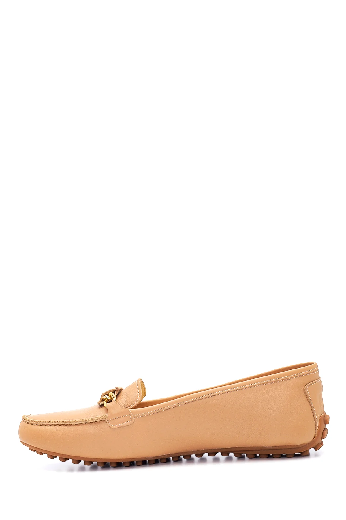 Kadın Camel Deri Loafer - Image 2