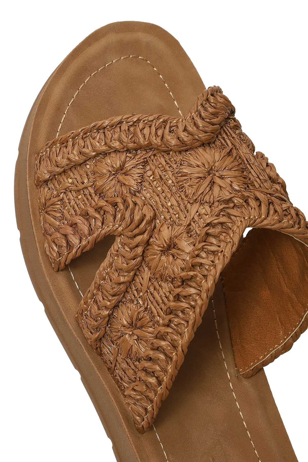 Kadın Camel Hasır Terlik - Image 10