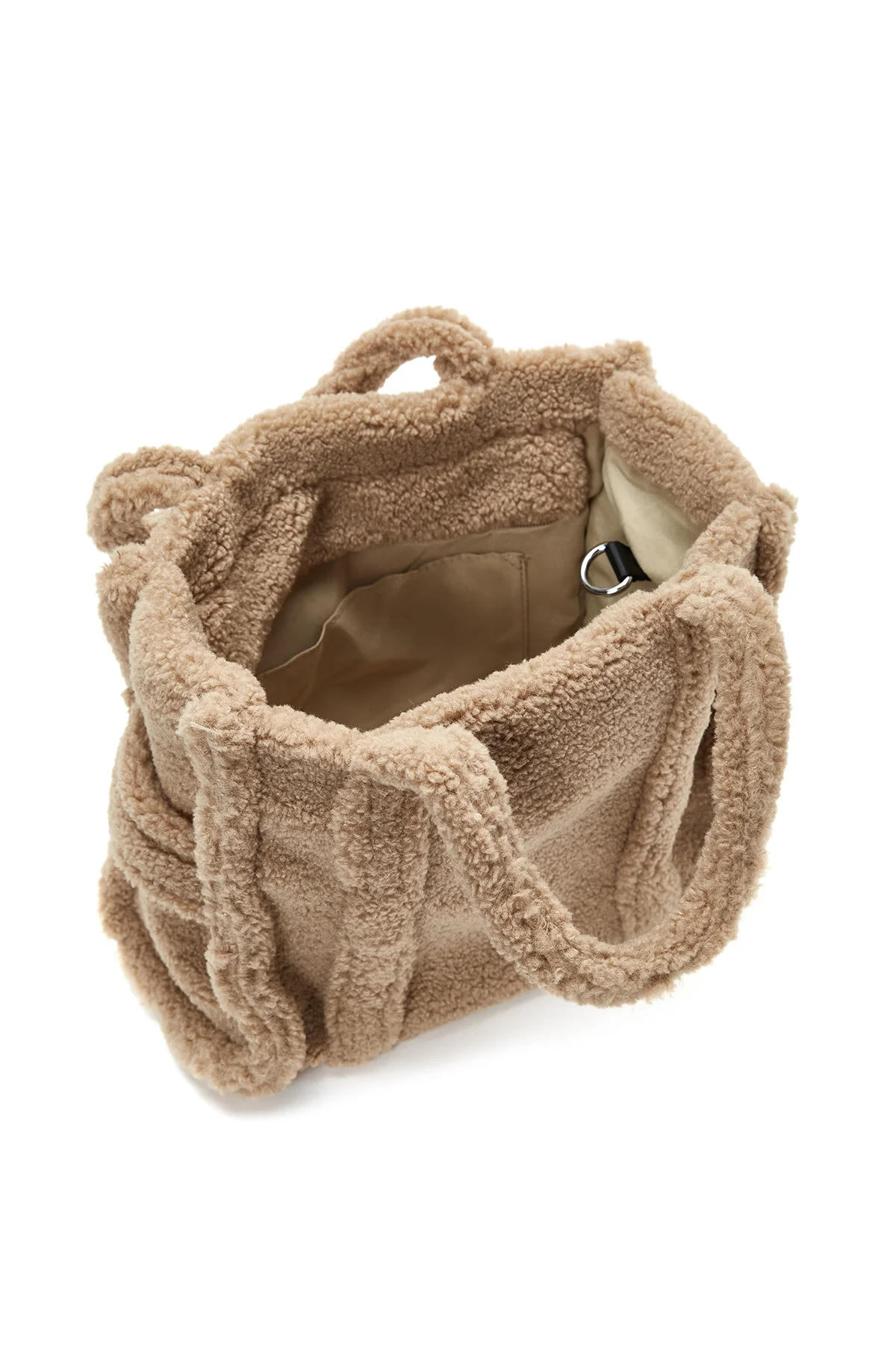 Kadın Camel Peluş El Çantası - Image 6