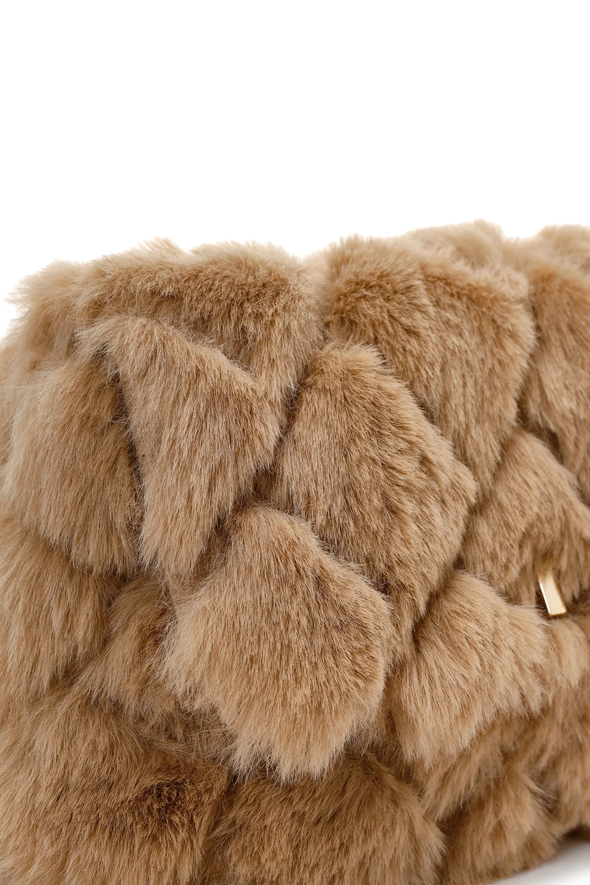 Kadın Camel Zincir Askılı Peluş Çapraz Çanta - Image 8