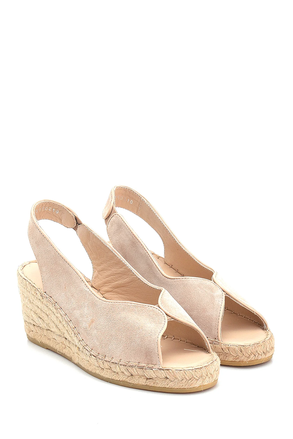 Kadın Casual Dolgu Topuk Deri Espadril - Image 3