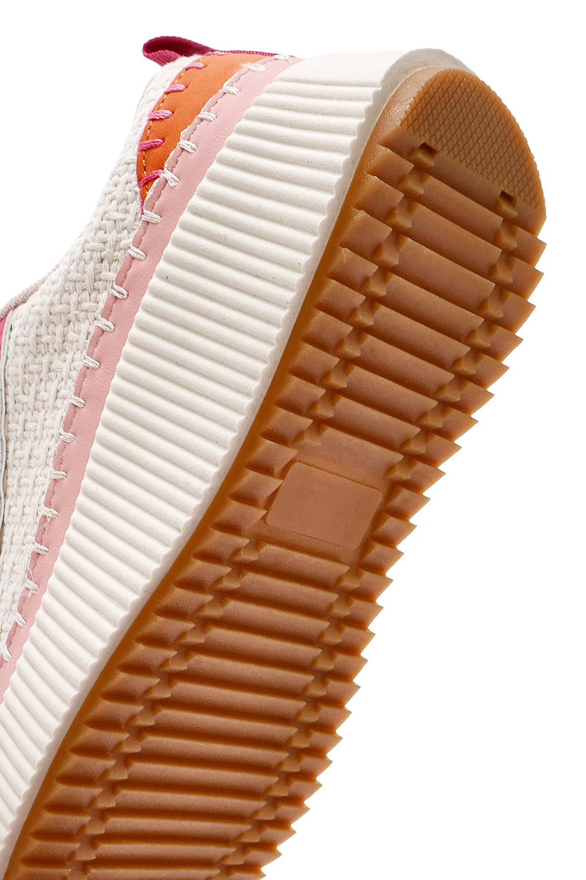 Kadın Çok Renkli Bağcıklı Kalın Tabanlı Örgülü Sneaker - Image 9