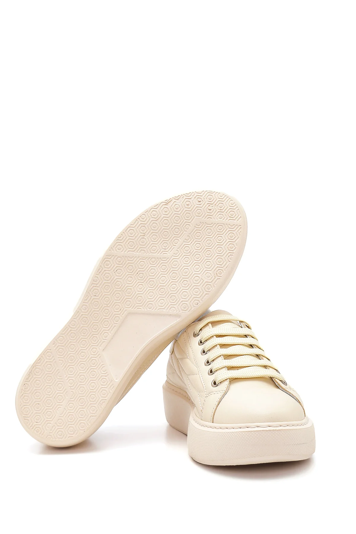 Kadın Deri Desenli Sneaker - Image 4