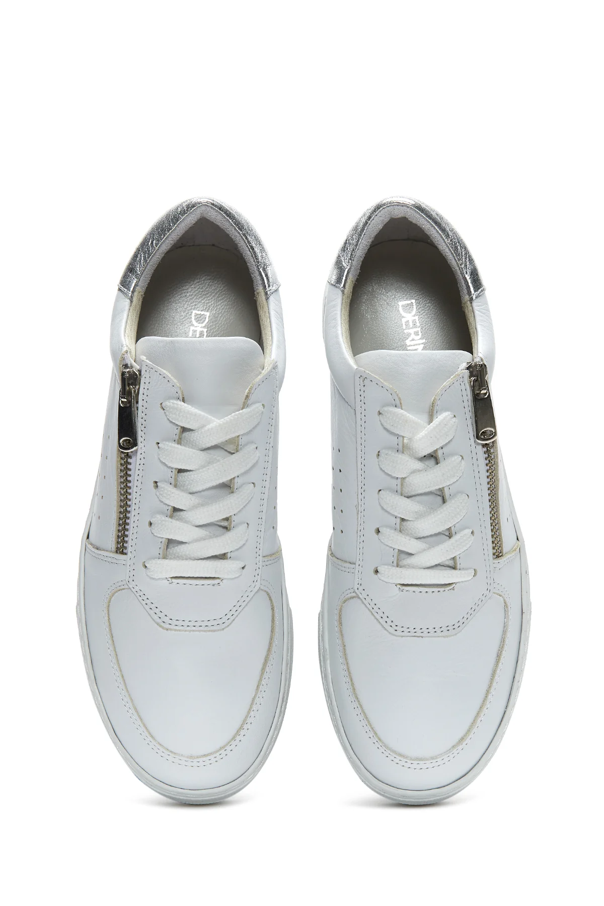 Kadın Deri Fermuarlı Sneaker - Image 6