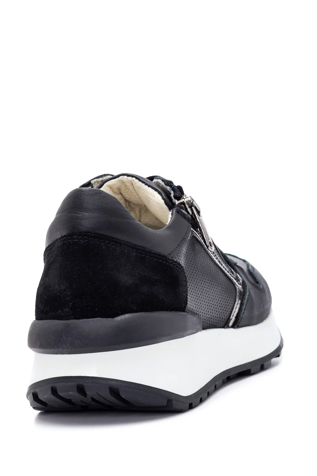 Kadın Deri Fermuarlı Sneaker - Image 5