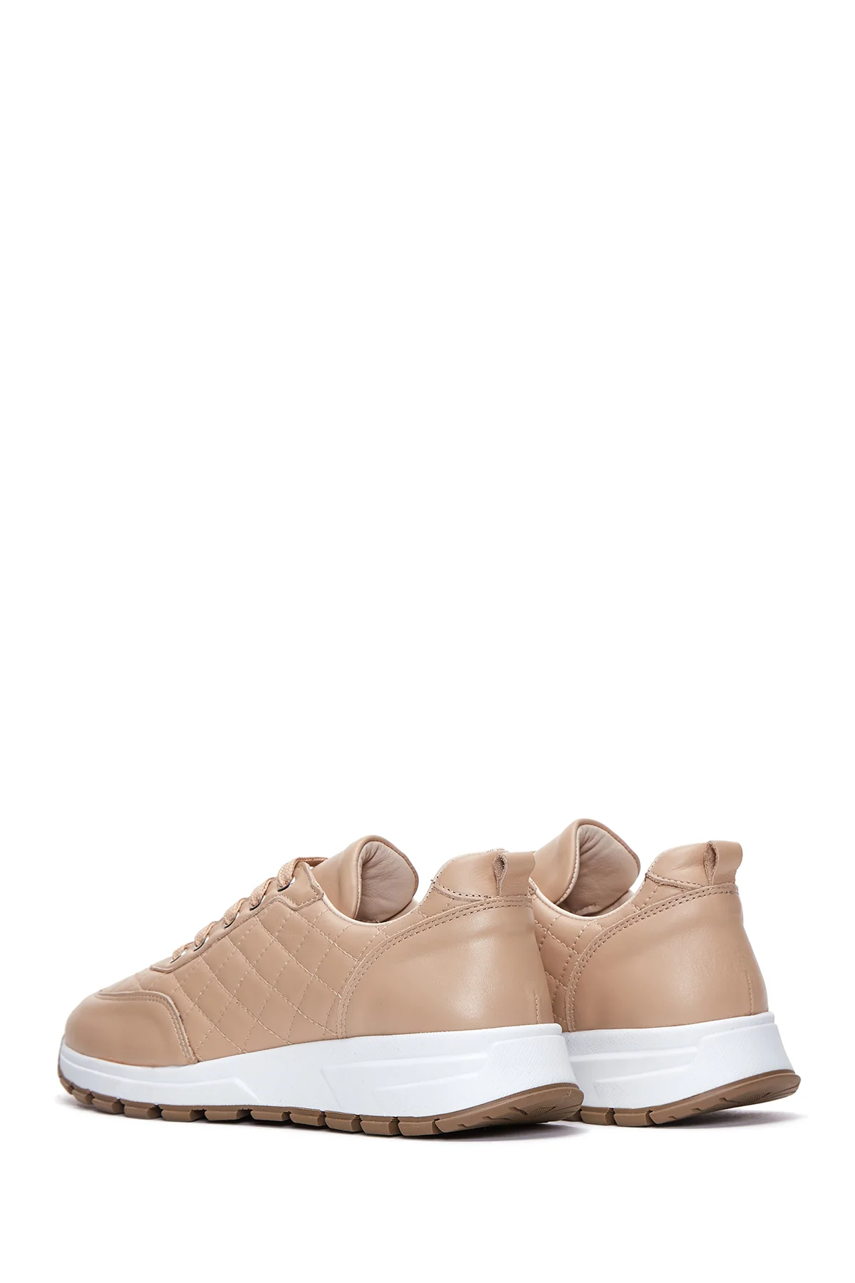 Kadın Deri Kapitone Sneaker - Image 5