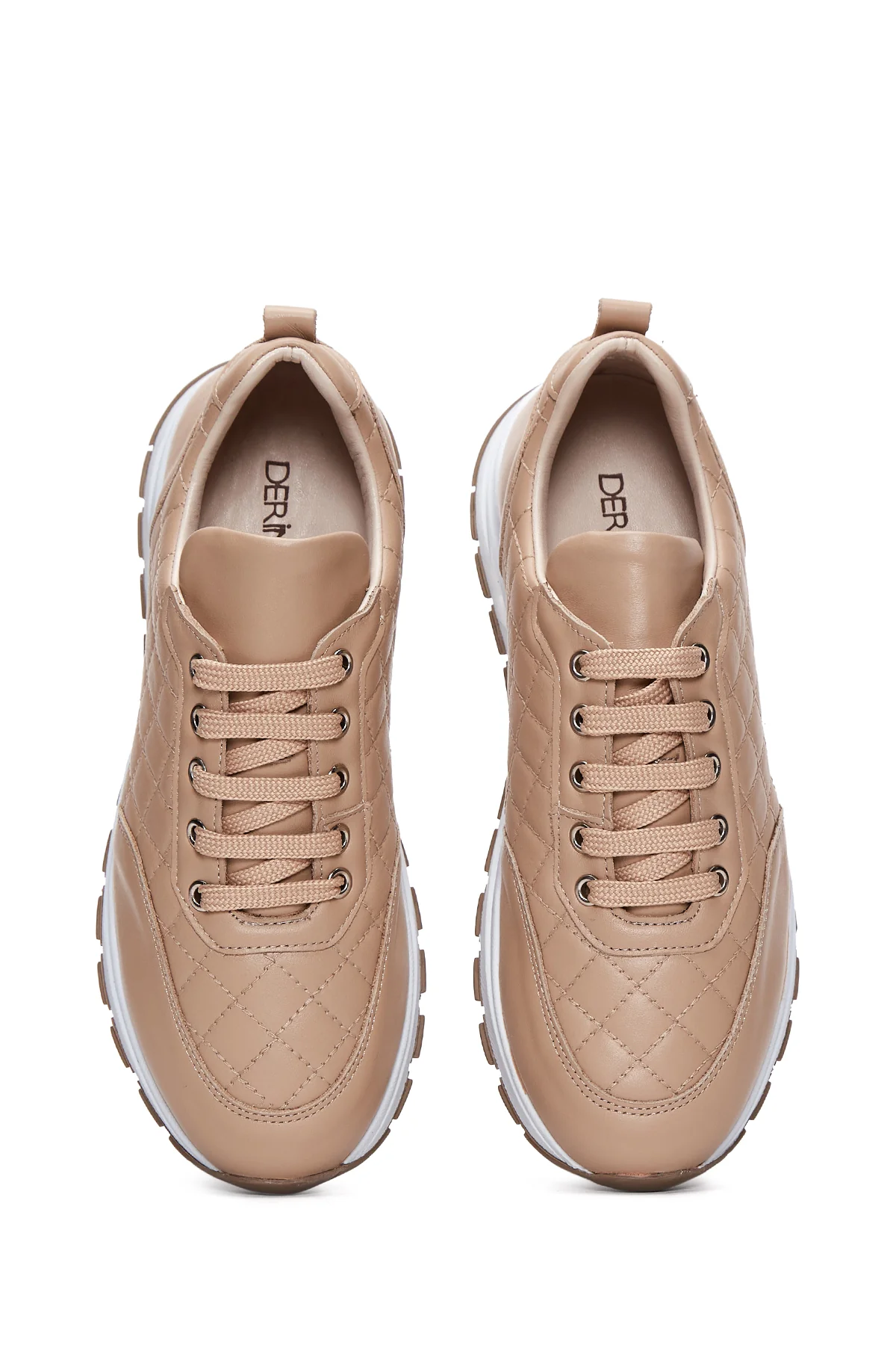 Kadın Deri Kapitone Sneaker - Image 6