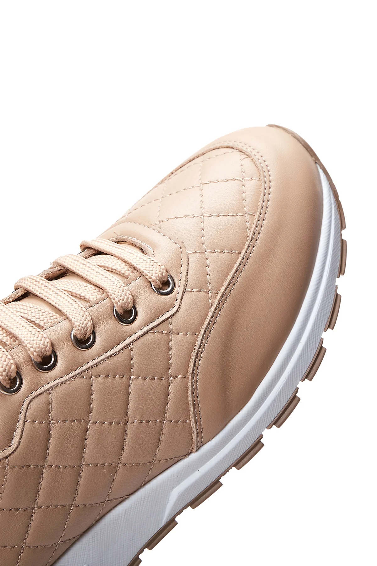 Kadın Deri Kapitone Sneaker - Image 8