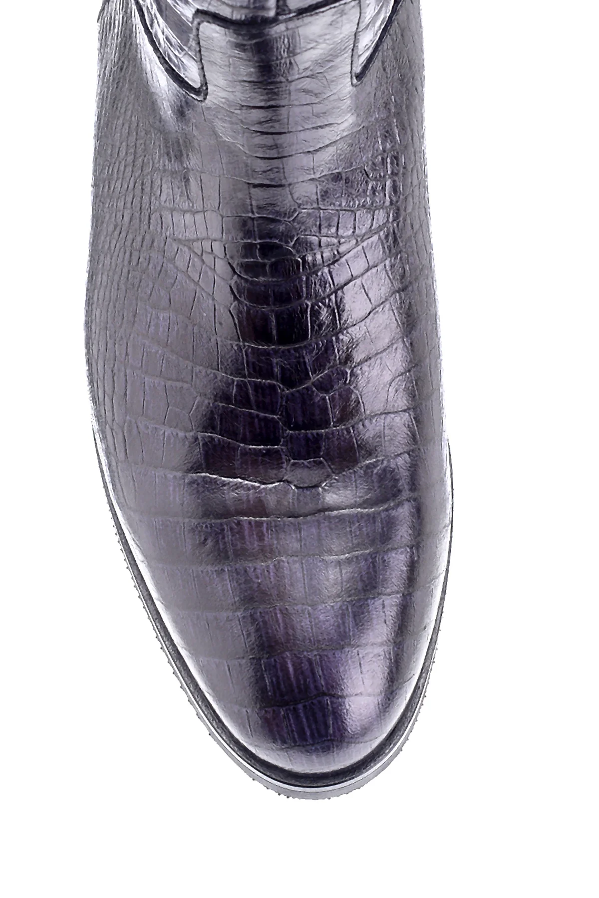Kadın Deri Kroko Desenli Çizme - Image 6