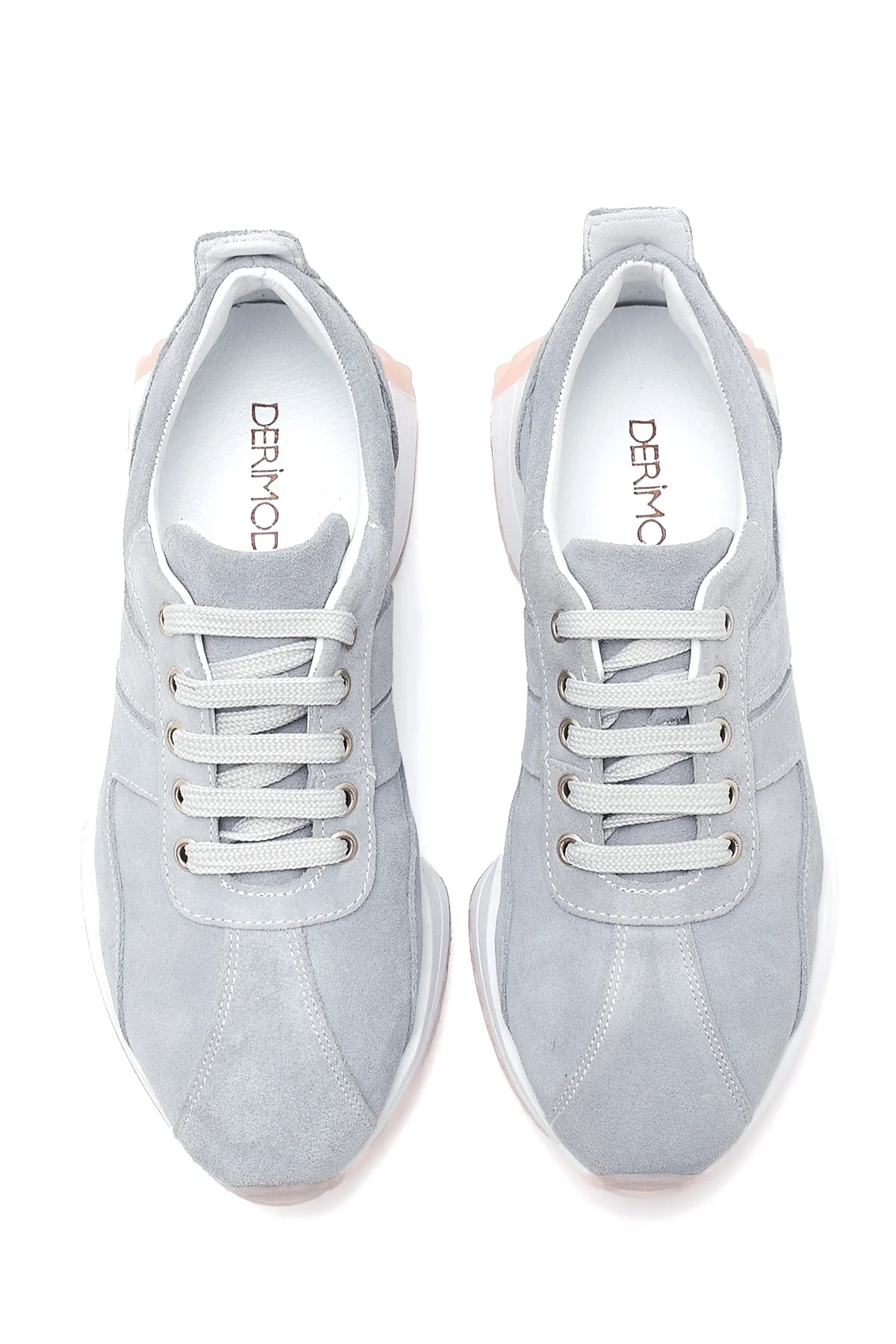 Kadın Deri Süet Sneaker - Image 7