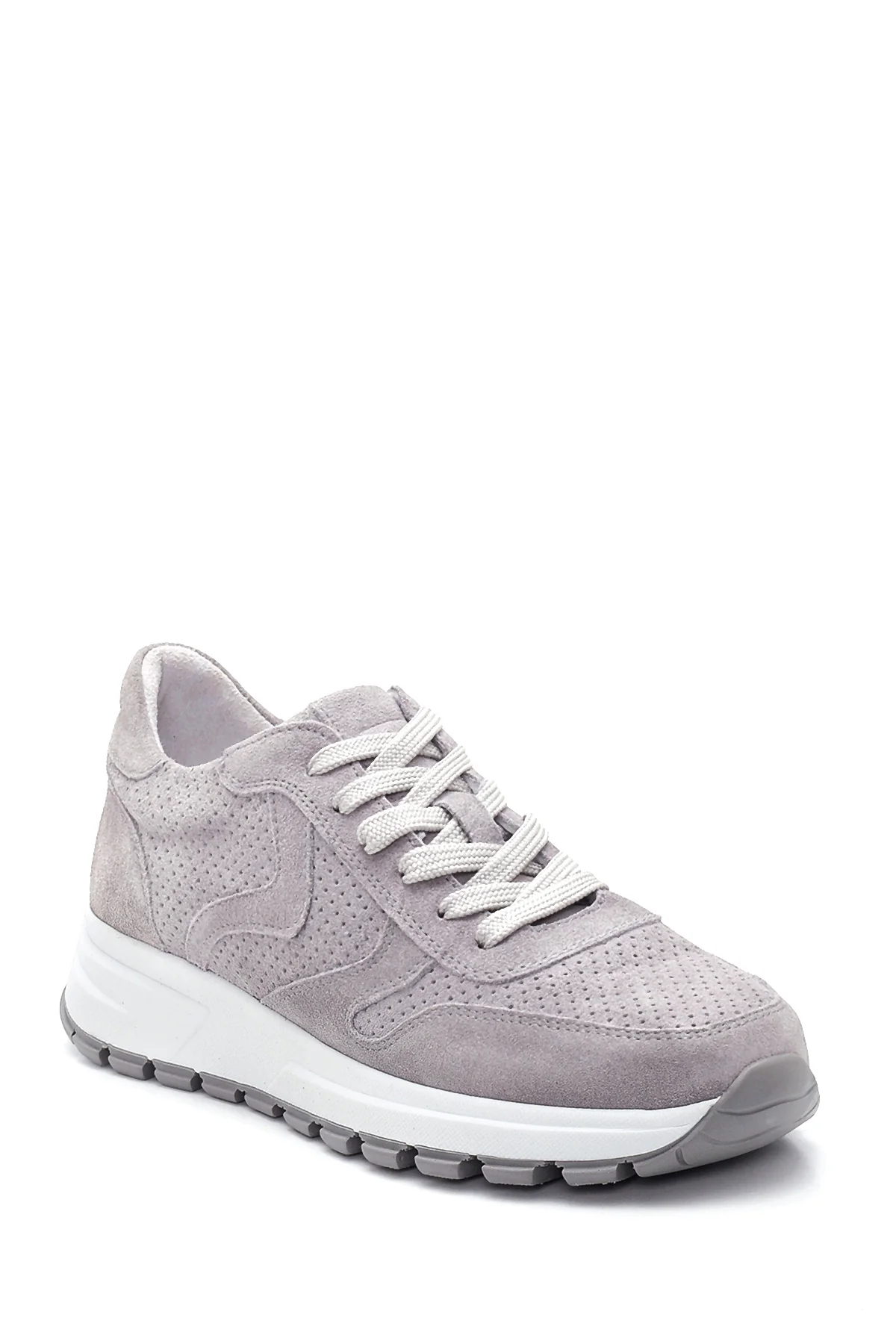 Kadın Deri Süet Sneaker - Image 3