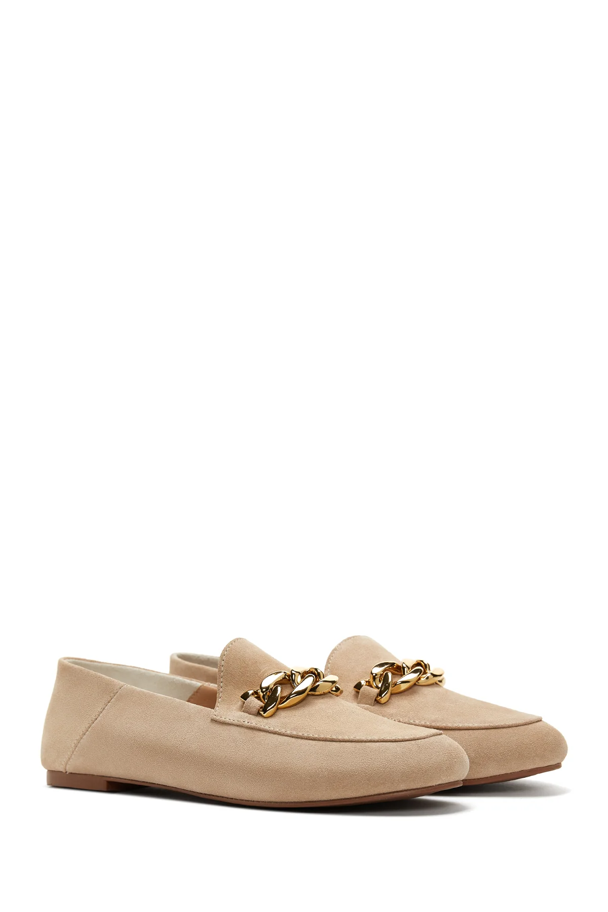 Kadın Deri Süet Zincirli Loafer - Image 3