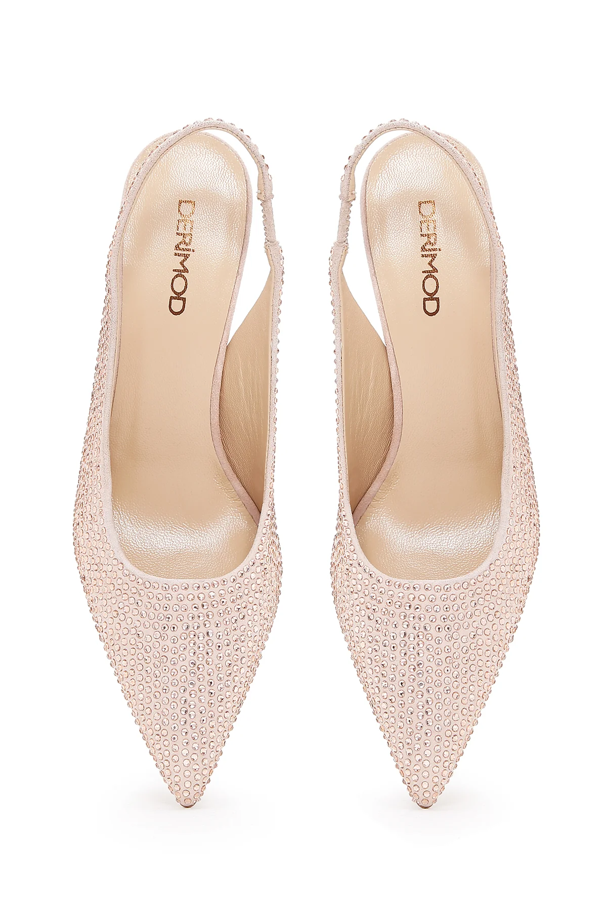 Kadın Deri Taşlı Topuklu Stiletto - Image 12