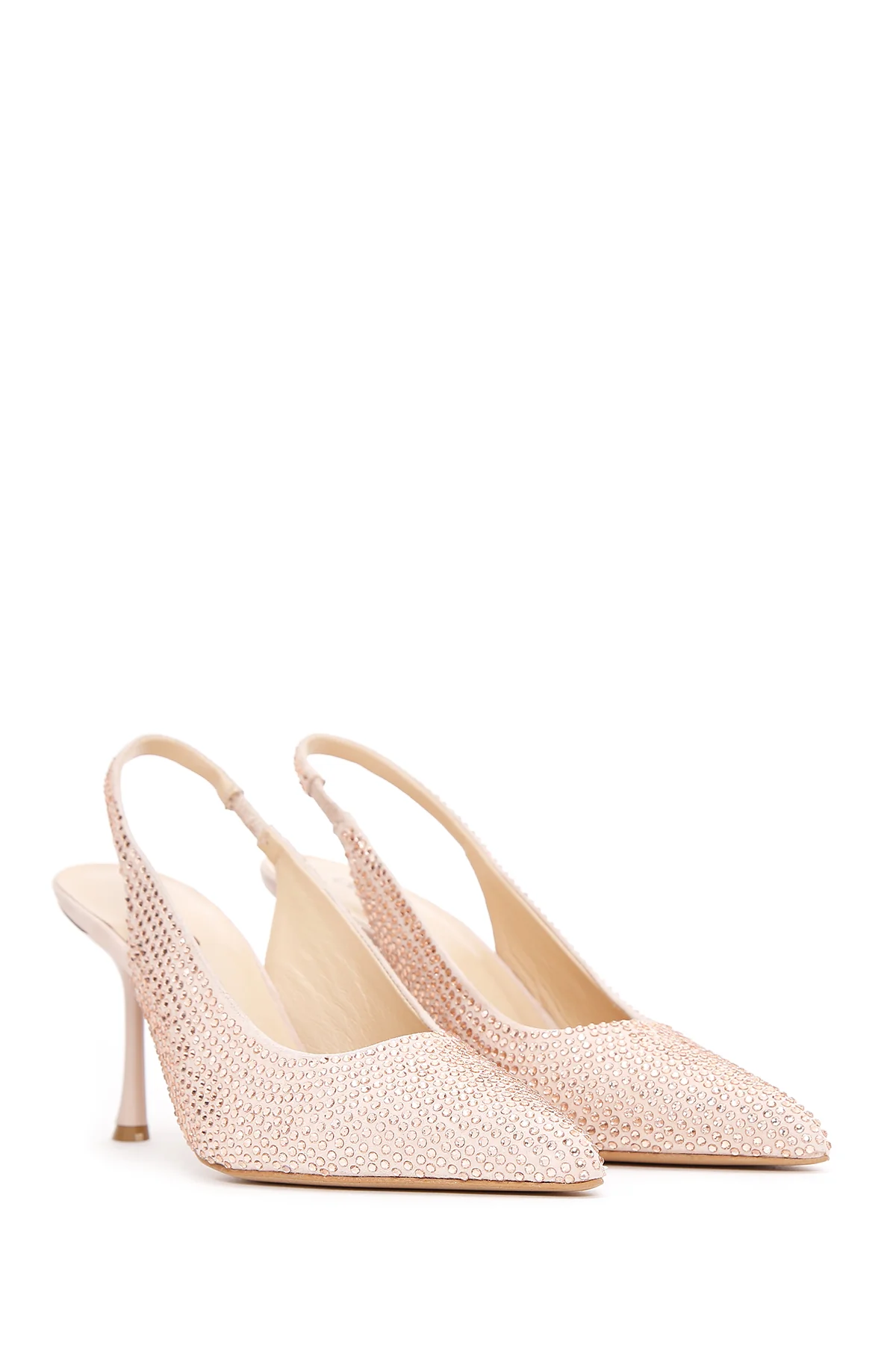 Kadın Deri Taşlı Topuklu Stiletto - Image 4