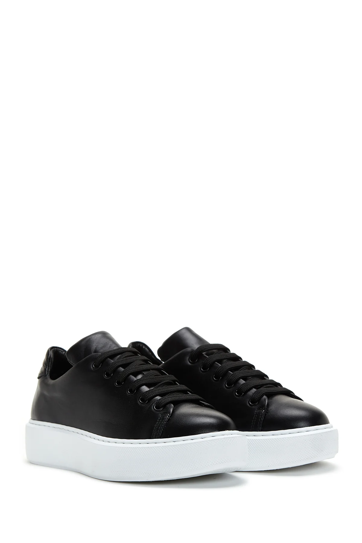 Kadın Deri Yüksek Taban Sneaker - Image 3