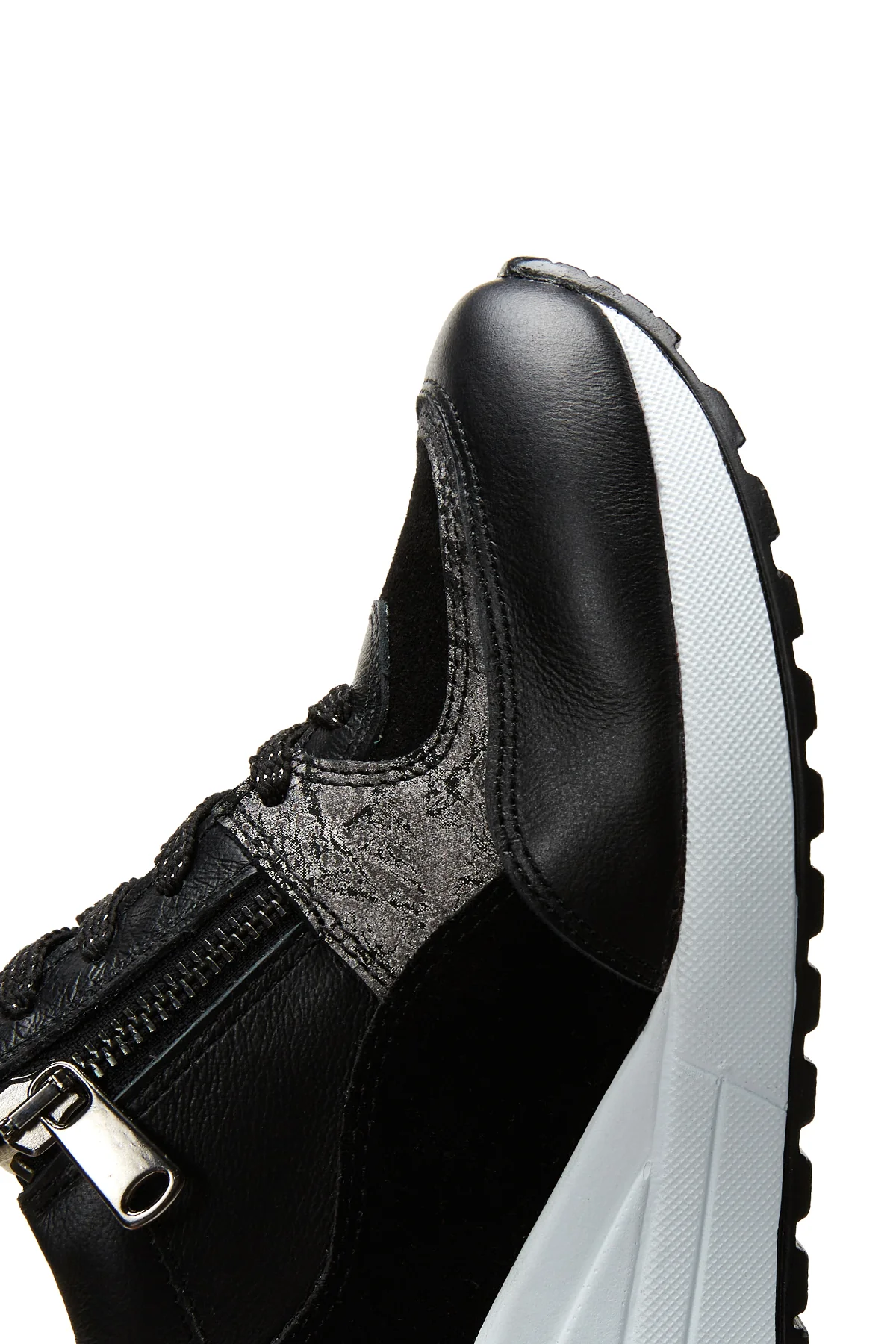 Kadın Deri Yüksek Taban Sneaker - Image 7