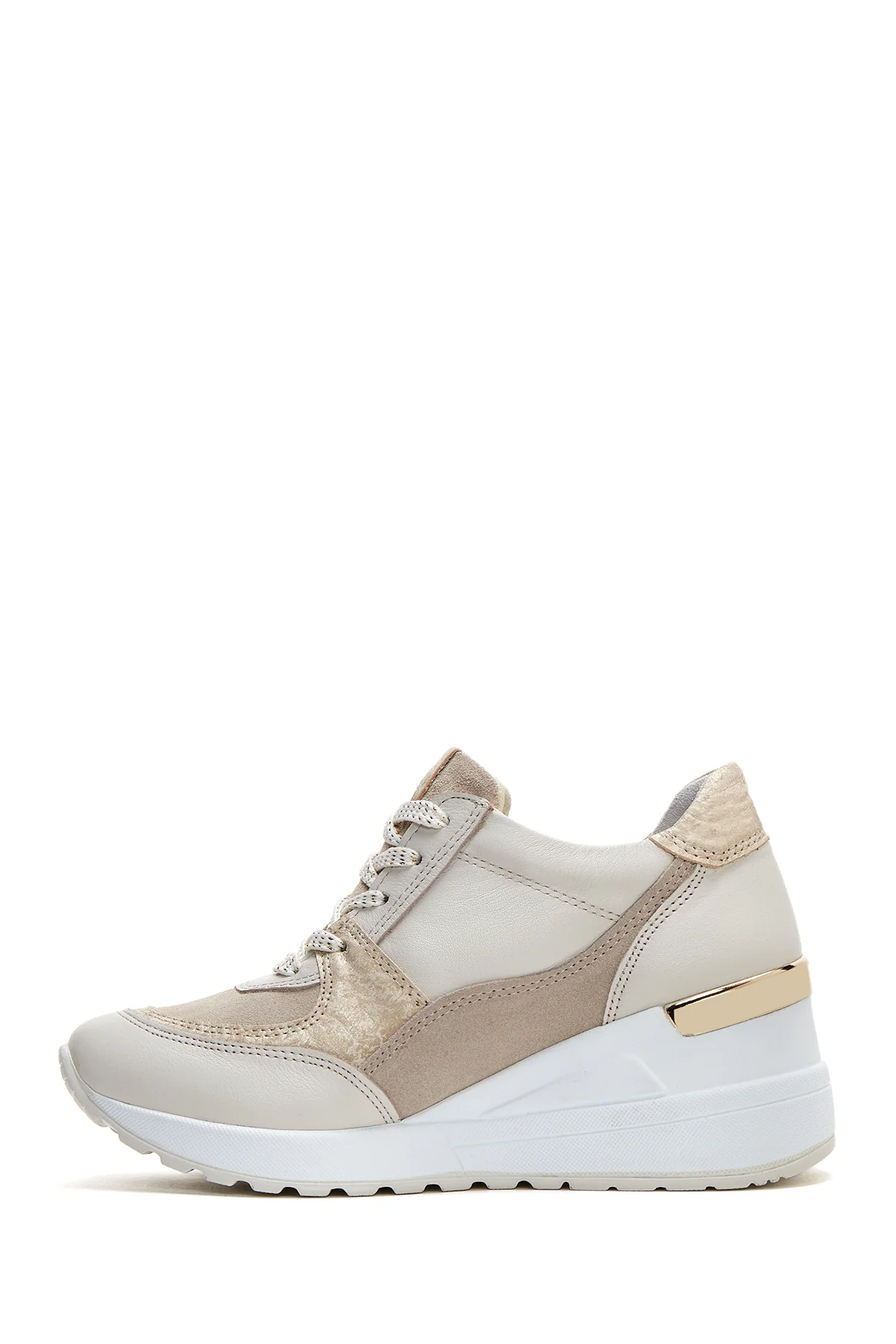 Kadın Deri Yüksek Taban Sneaker - Image 2