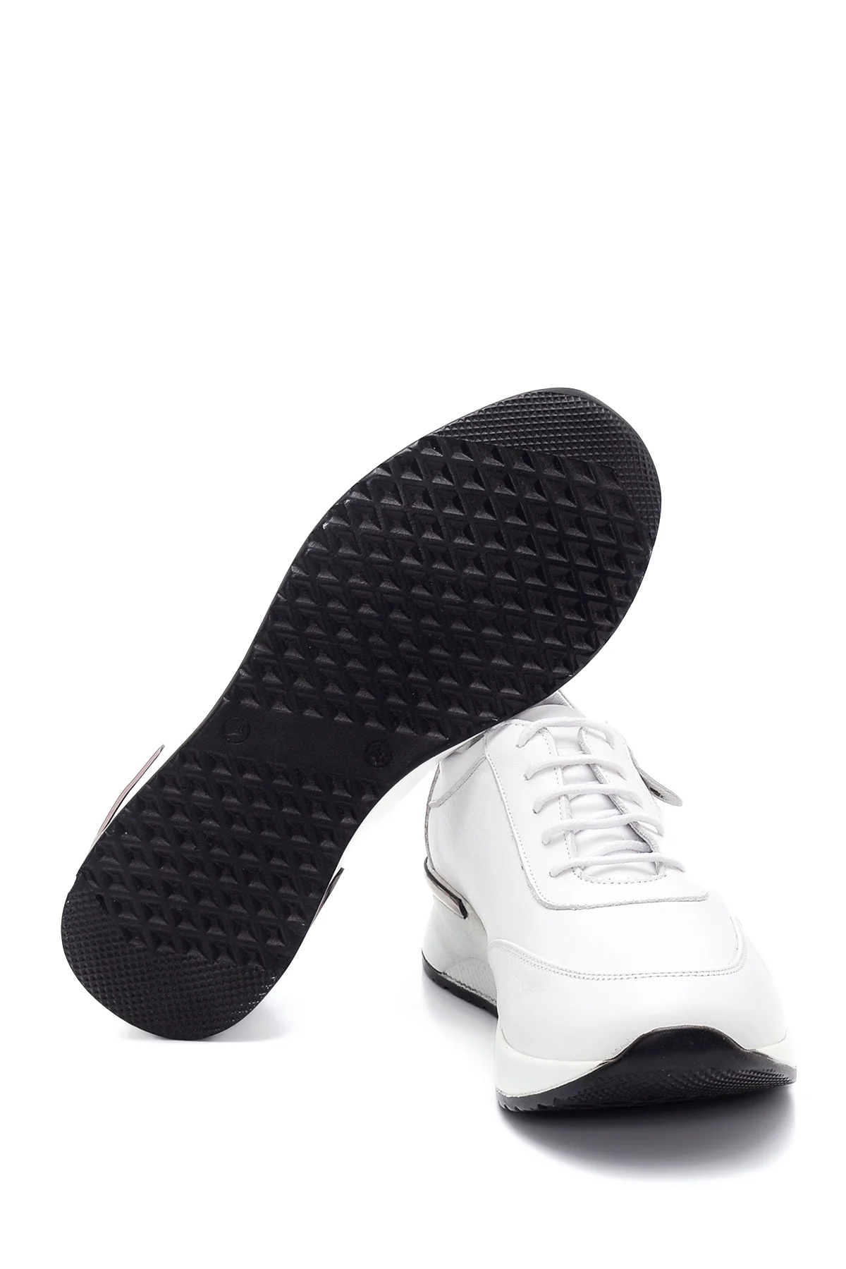 Kadın Deri Yüksek Taban Sneaker - Image 4