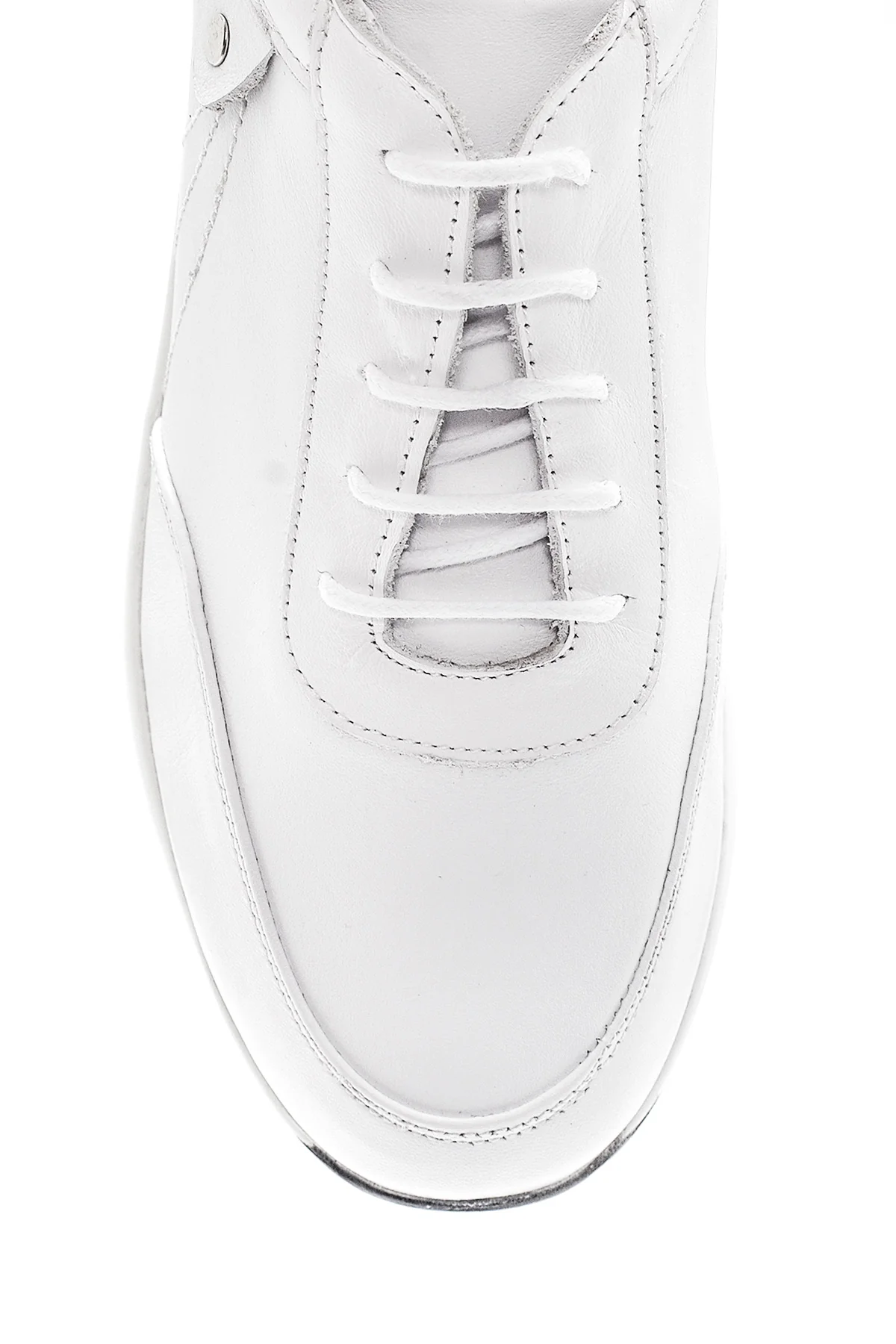 Kadın Deri Yüksek Taban Sneaker - Image 5