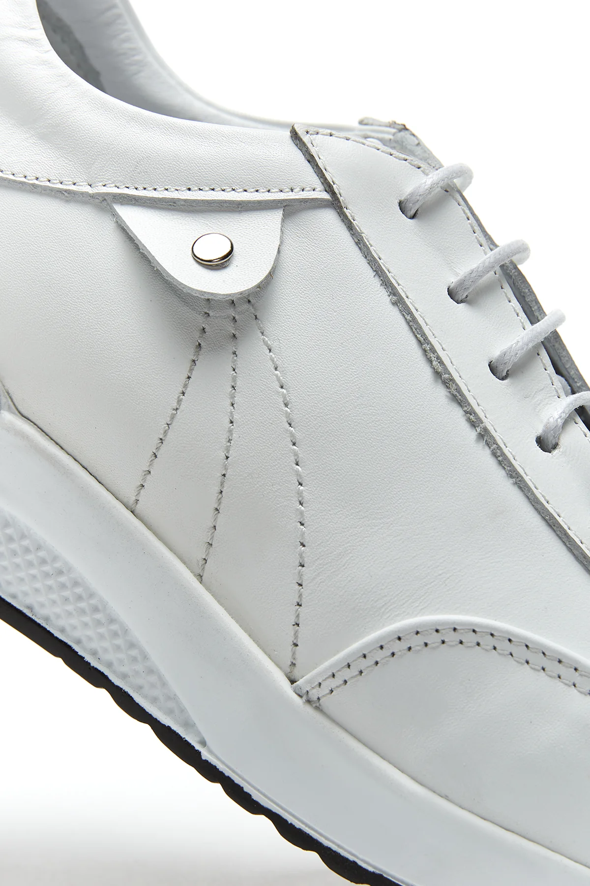 Kadın Deri Yüksek Taban Sneaker - Image 8
