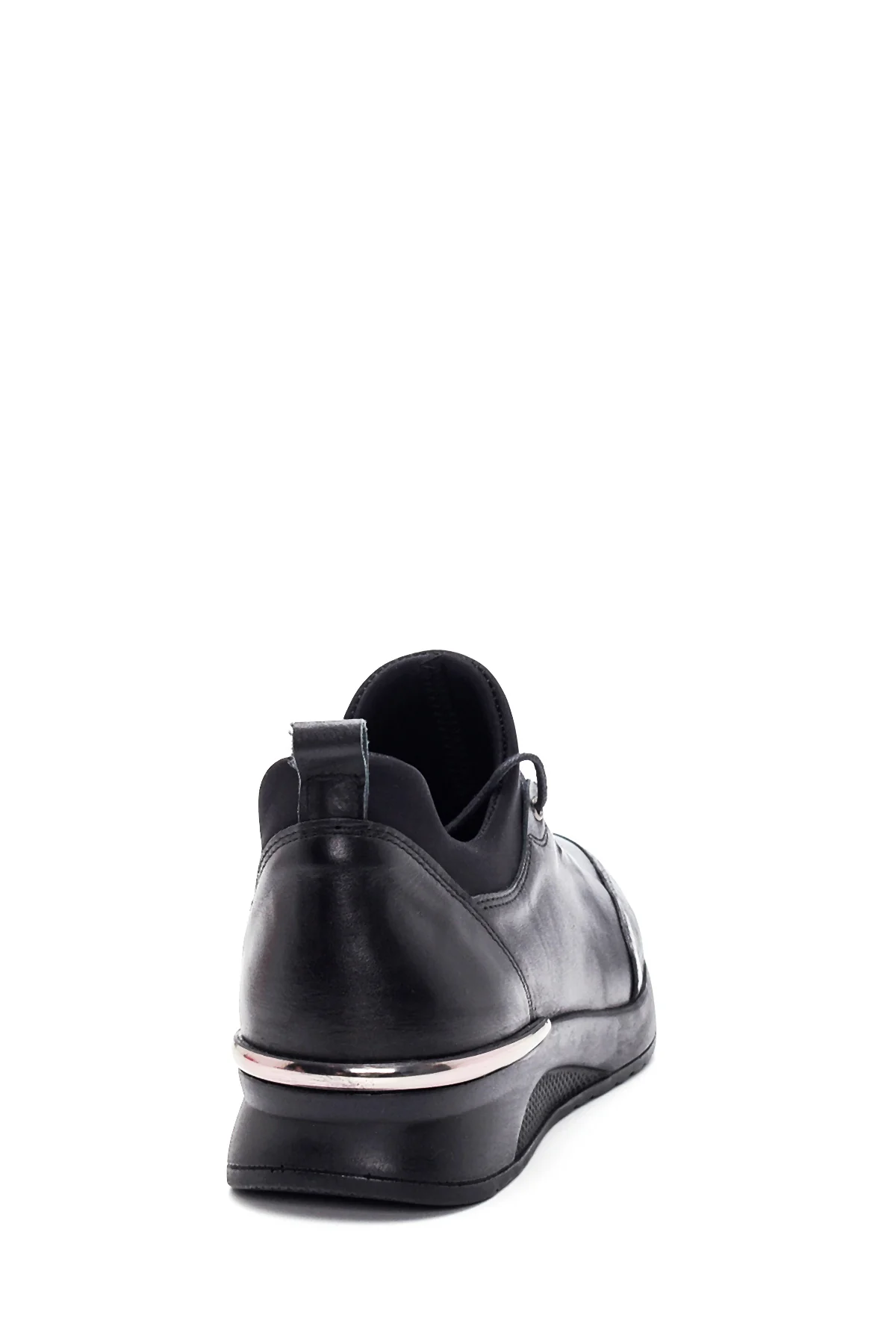 Kadın Deri Yüksek Taban Sneaker - Image 5