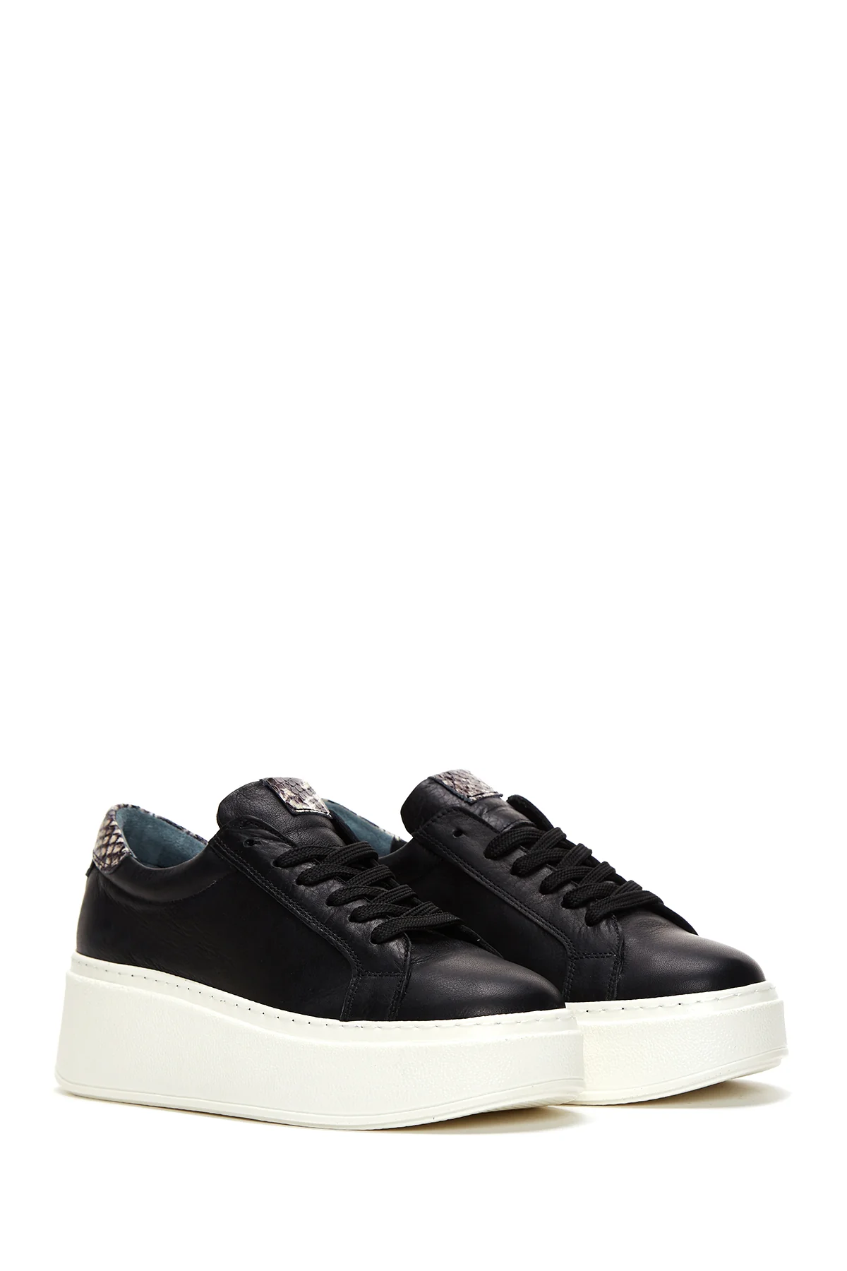 Kadın Deri Yüksek Taban Sneaker - Image 2