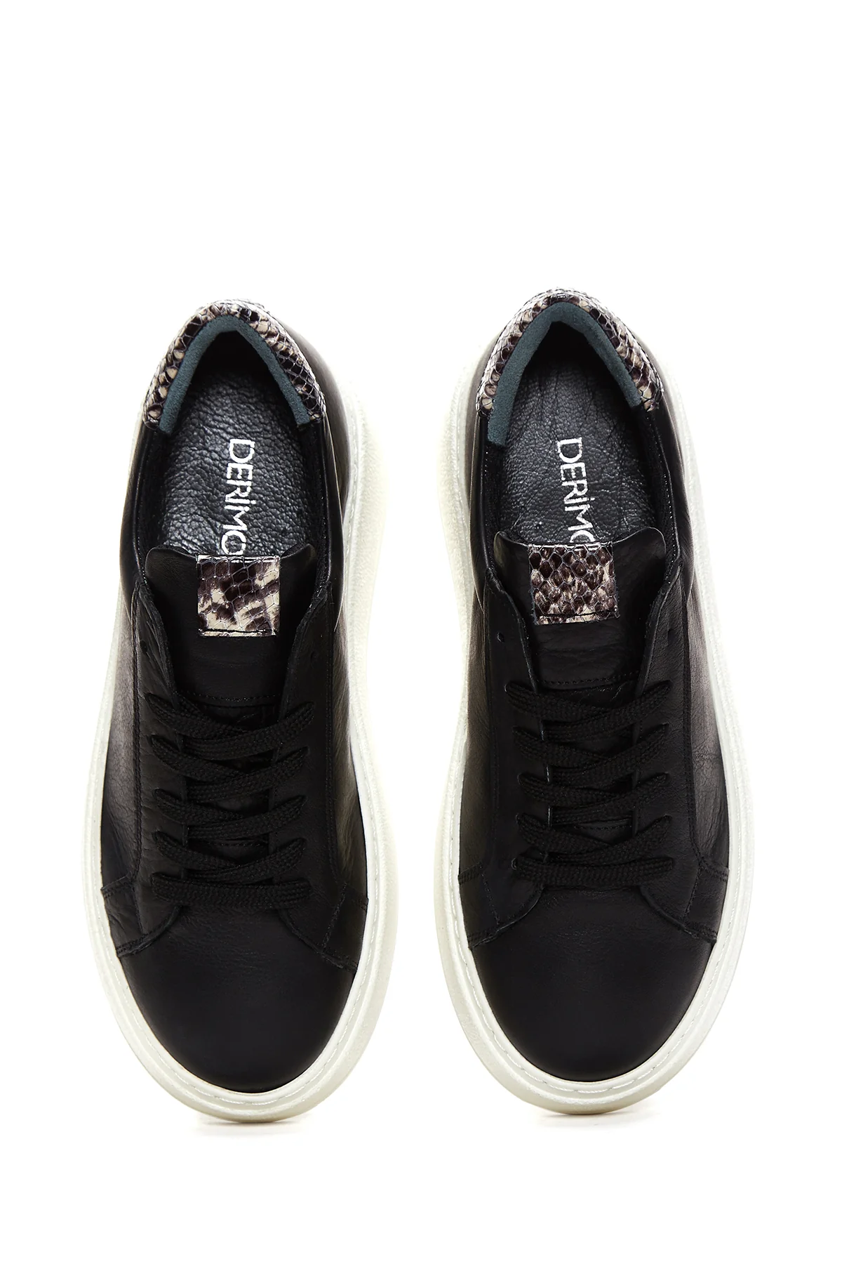 Kadın Deri Yüksek Taban Sneaker - Image 5
