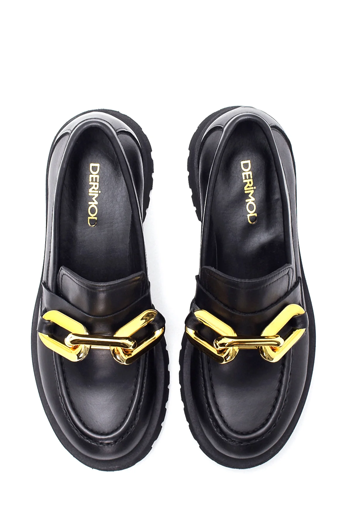 Kadın Deri Zincirli Loafer - Image 7