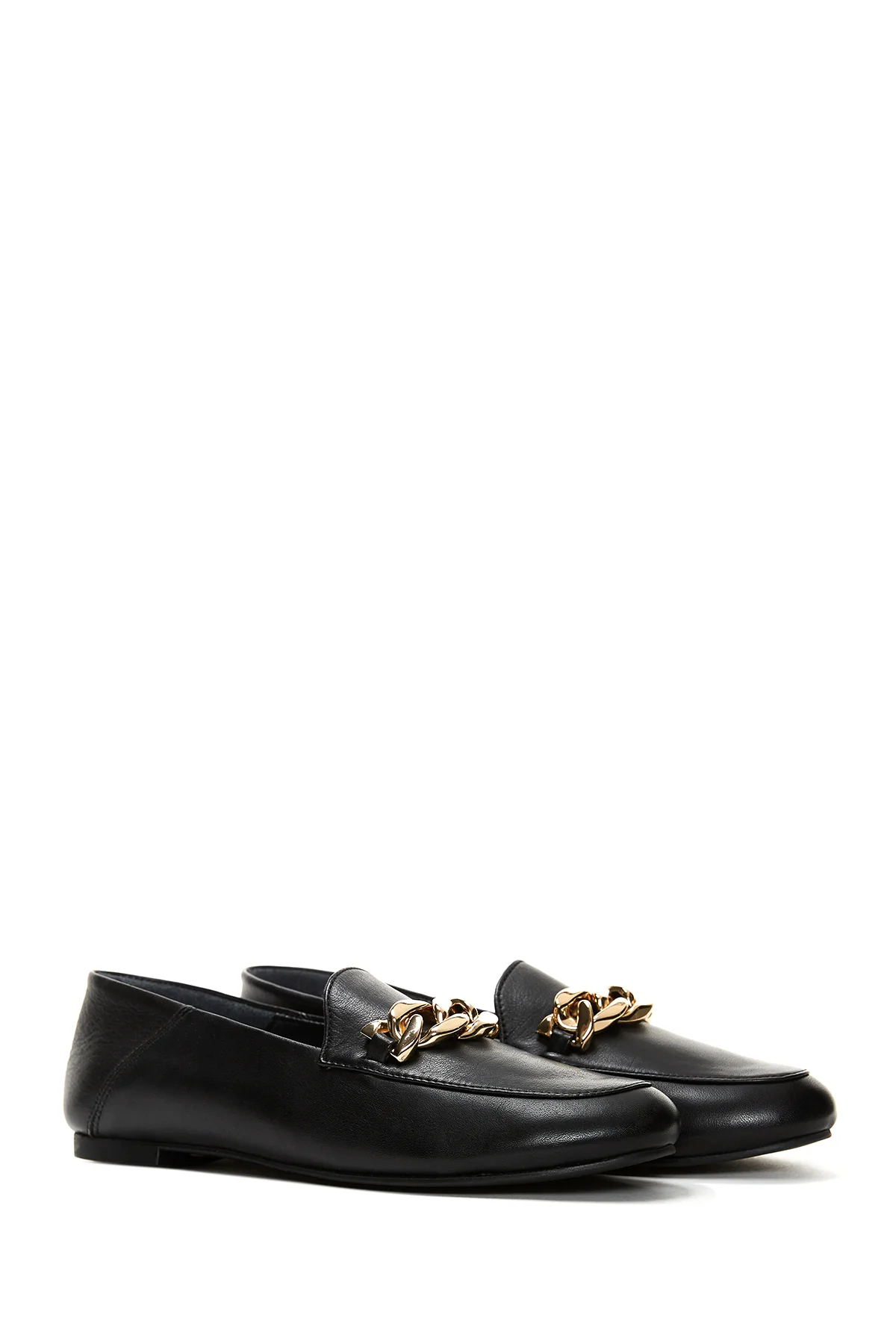 Kadın Deri Zincirli Loafer - Image 3