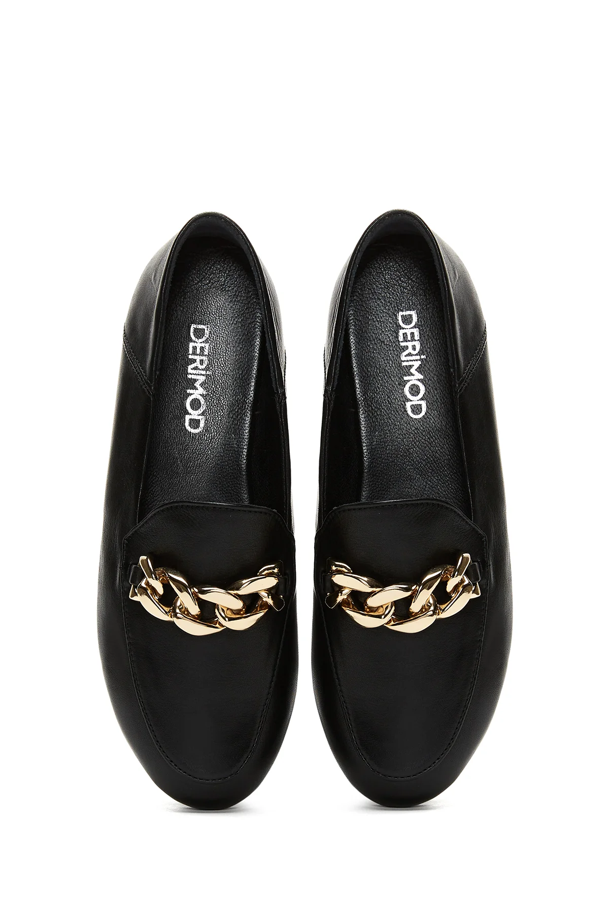 Kadın Deri Zincirli Loafer - Image 6