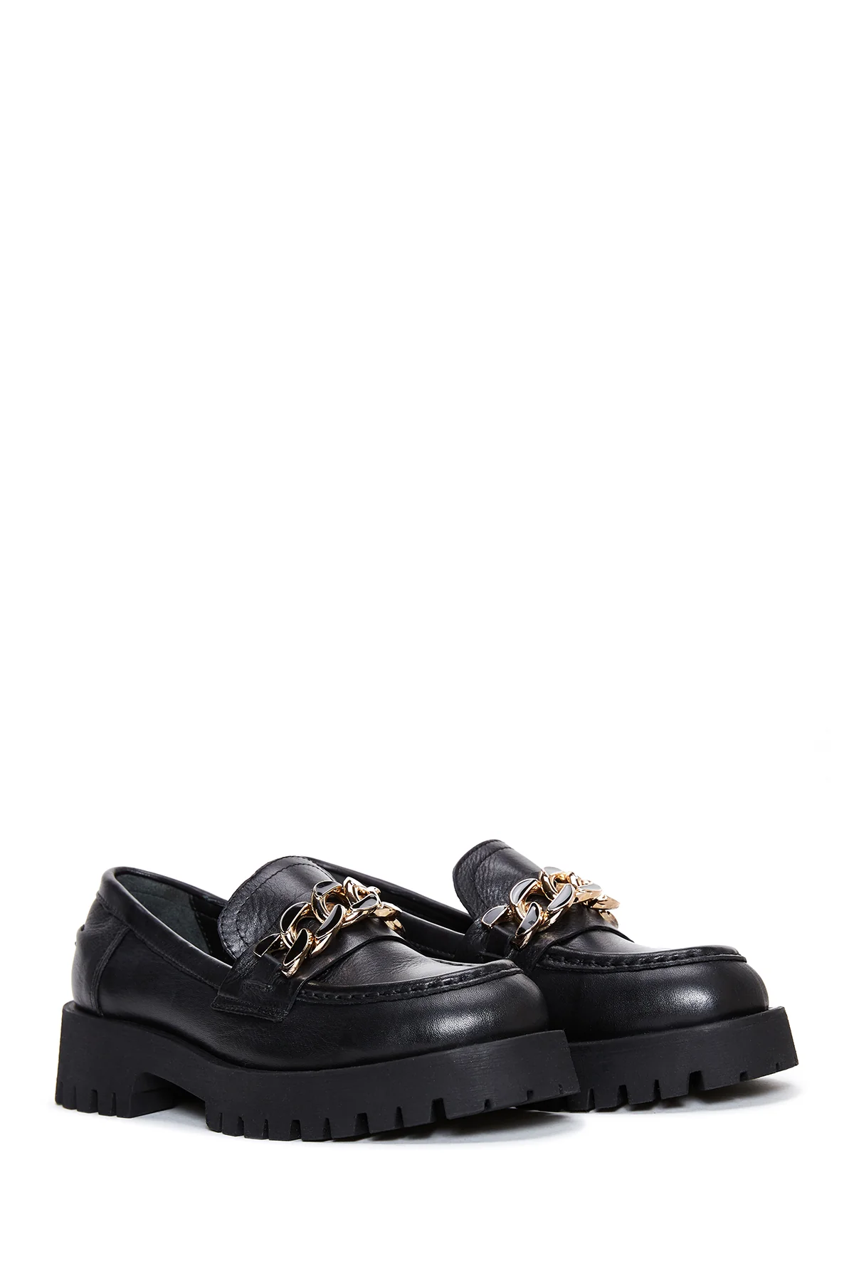 Kadın Deri Zİncirli Loafer - Image 3