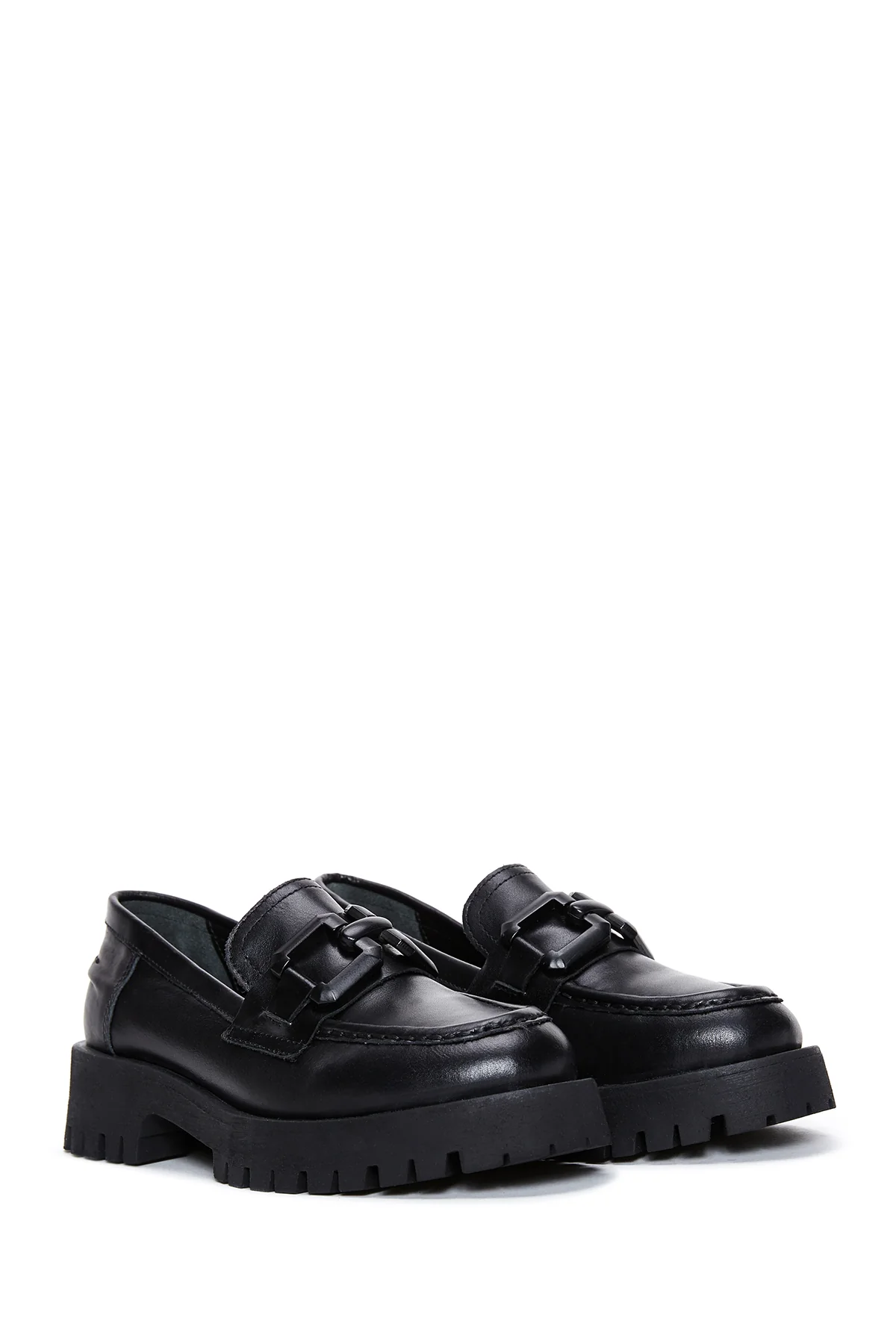 Kadın Deri Zİncirli Loafer - Image 3