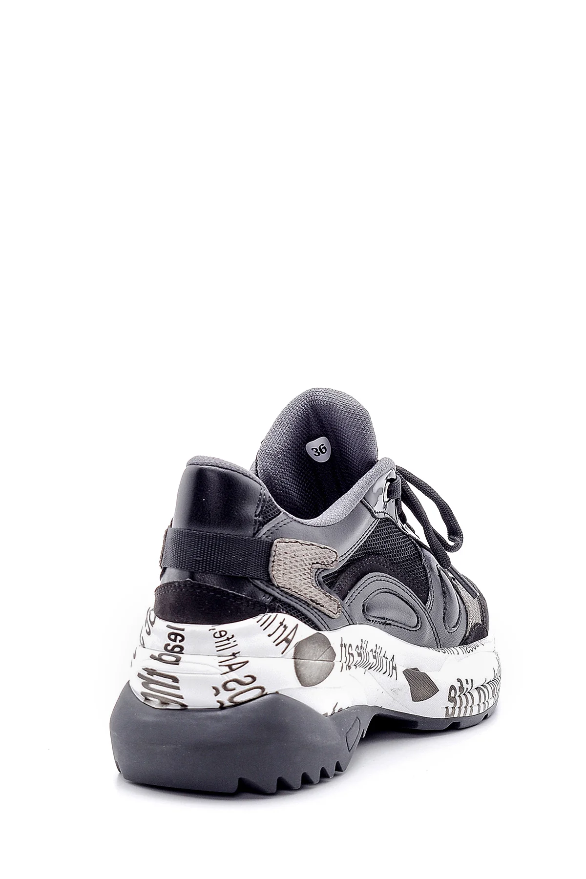 Kadın Desenli Deri Sneaker - Image 5