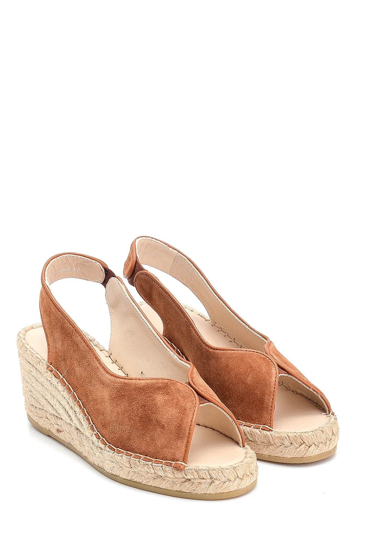 Kadın Dolgu Topuk Deri Espadril - Image 3