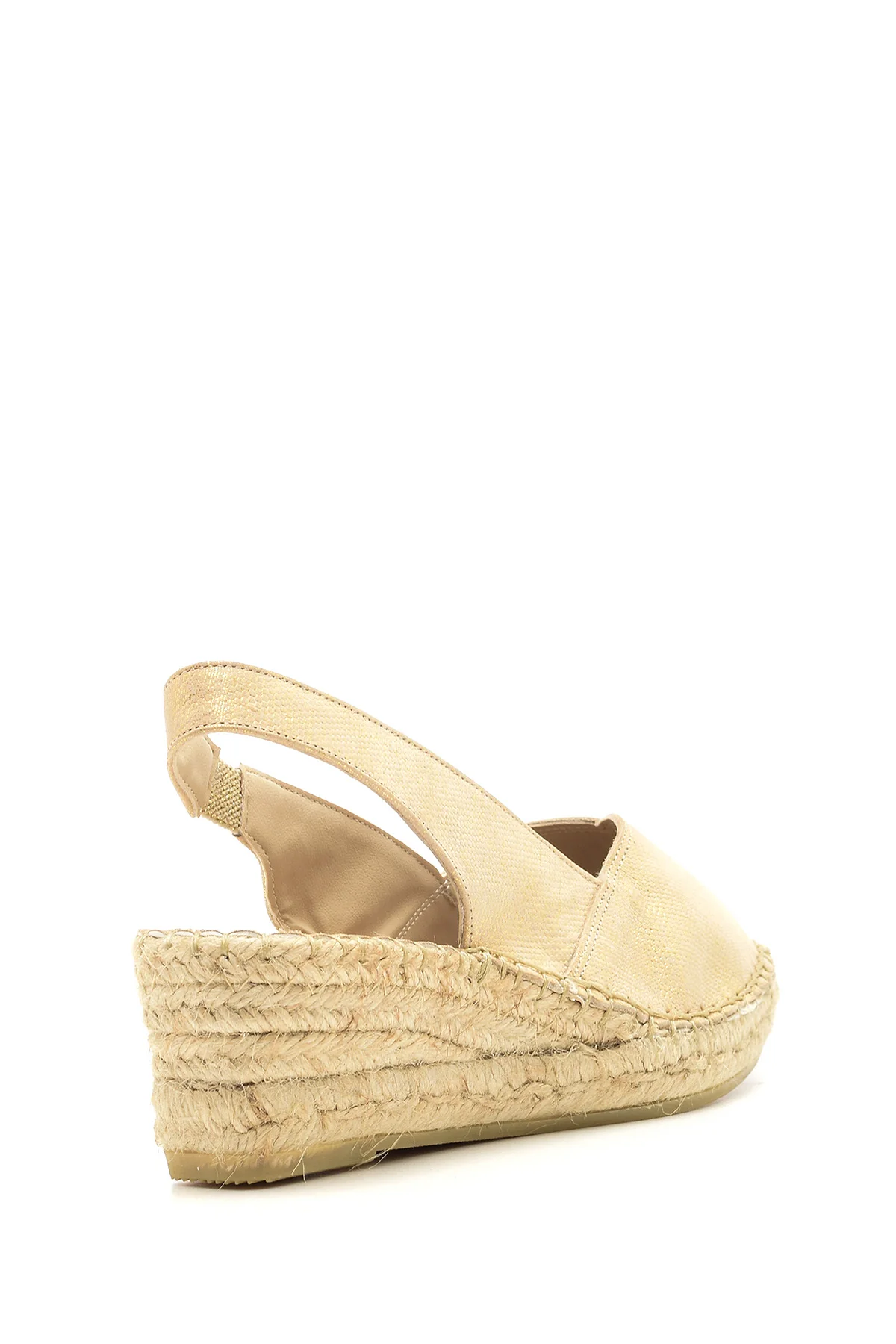 Kadın Dolgu Topuklu Burnu Açık Espadril Ayakkabı - Image 5