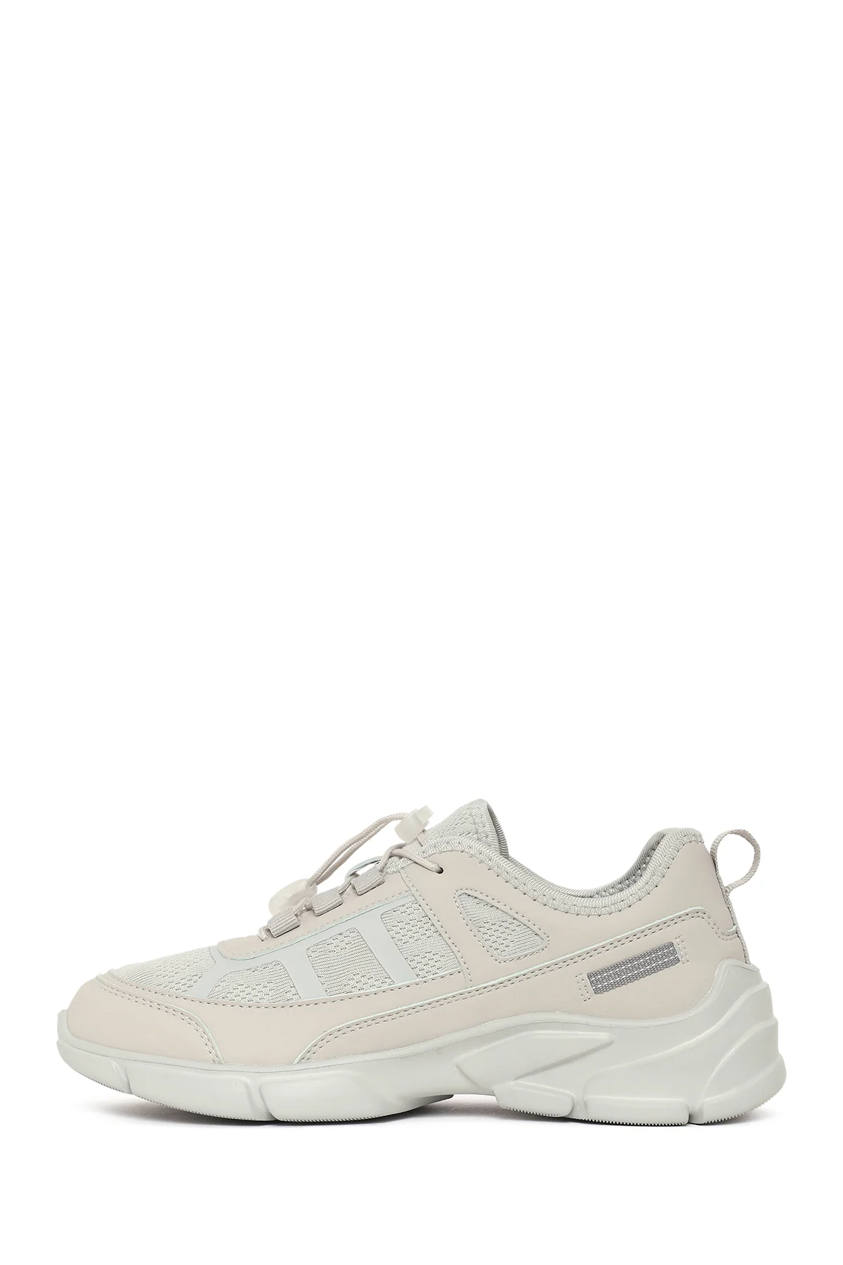 Kadın Gri Bağcıklı Kalın Tabanlı Sneaker - Image 3