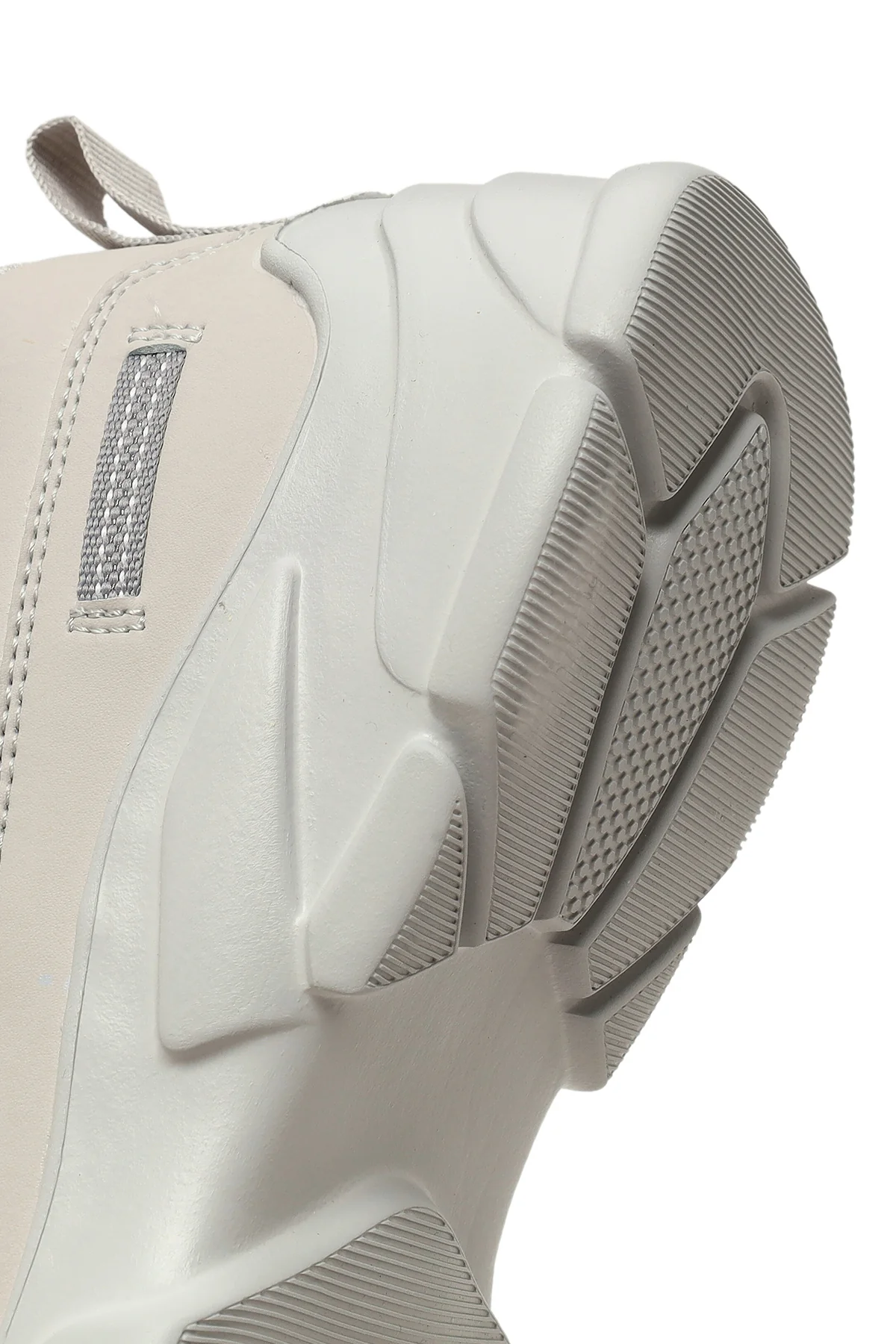 Kadın Gri Bağcıklı Kalın Tabanlı Sneaker - Image 9