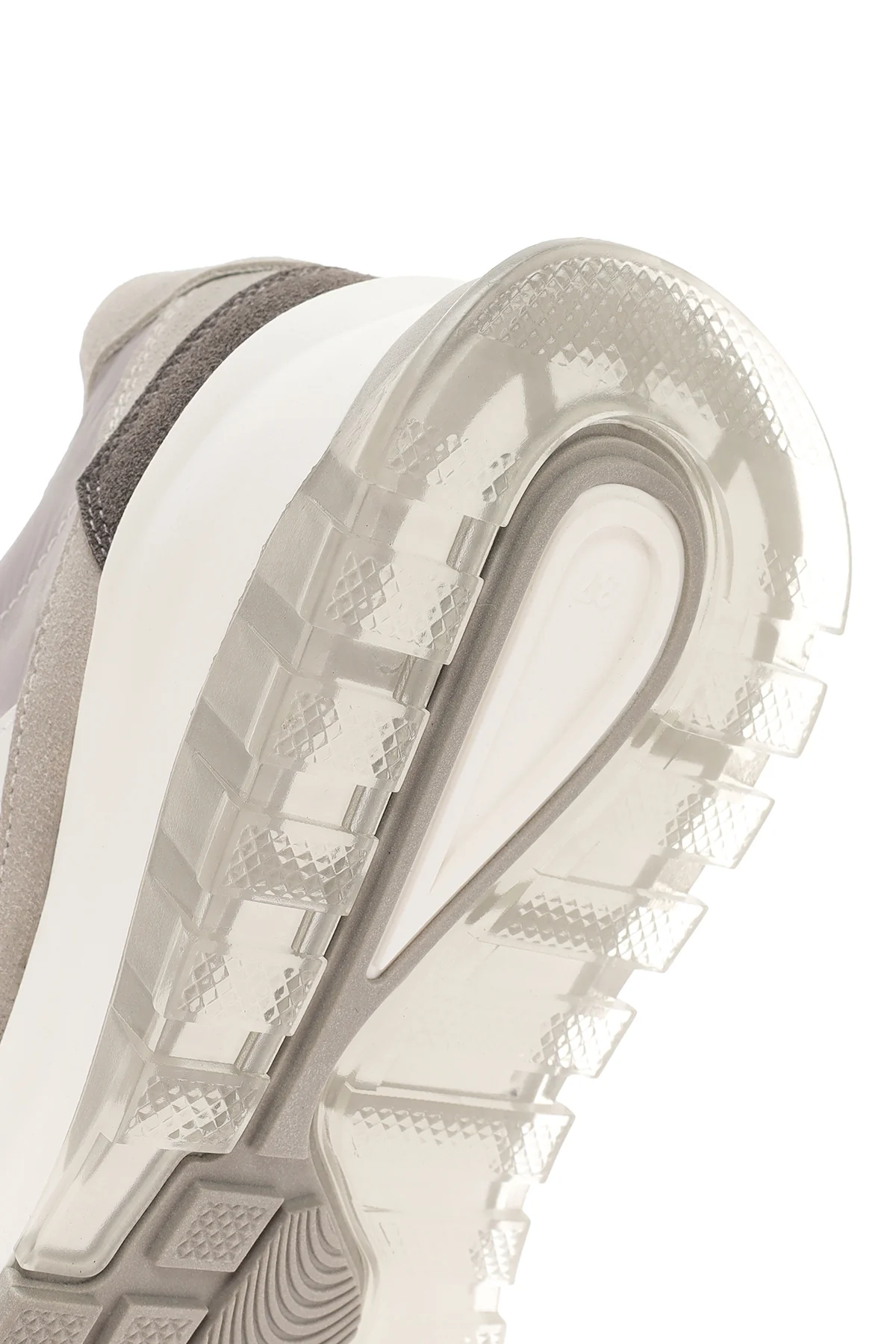 Kadın Gri Bağcıklı Kalın Tabanlı Spor Sneaker - Image 8